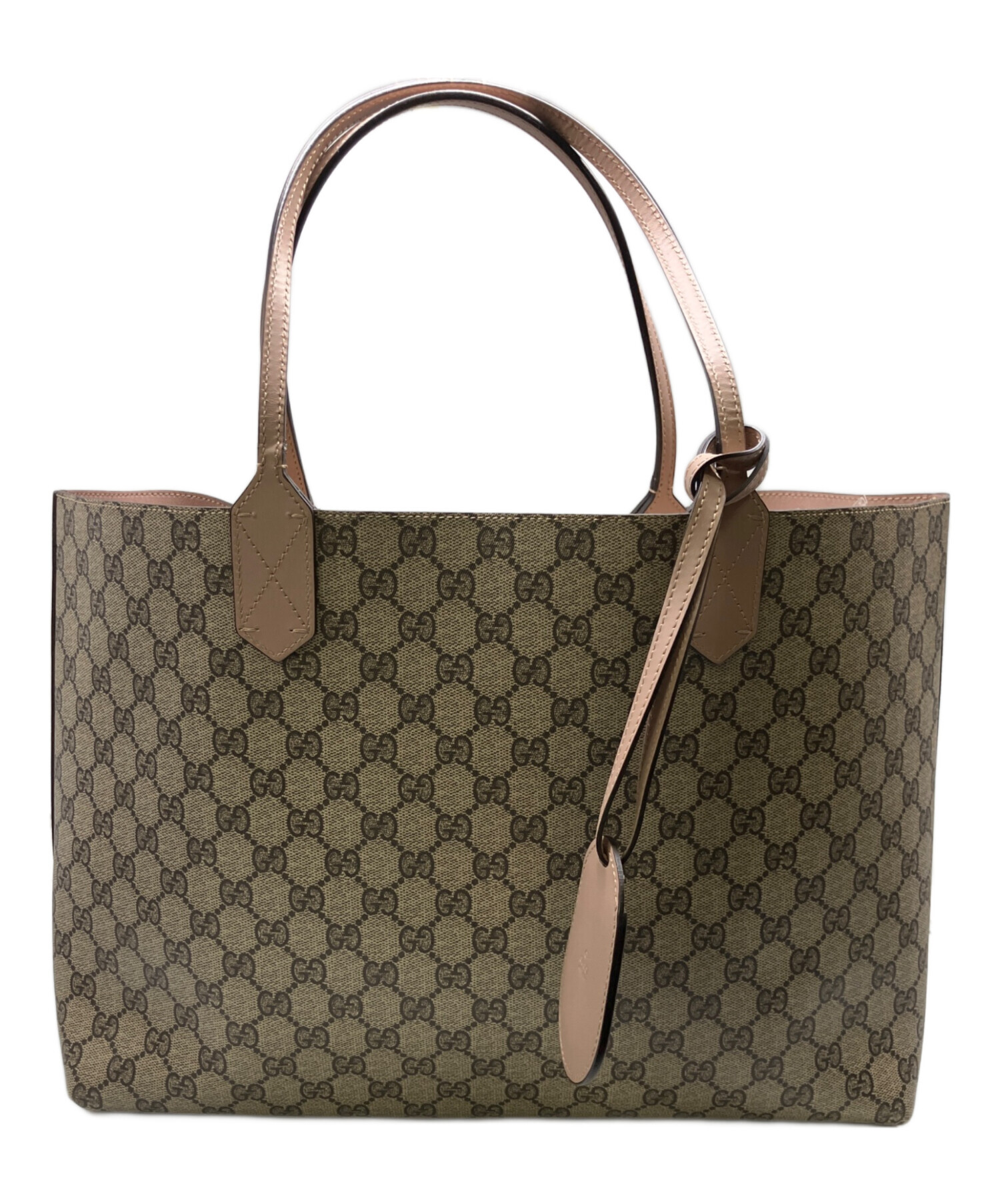GUCCI (グッチ) トートバッグ GGスプリーム ベージュ×ブラウン