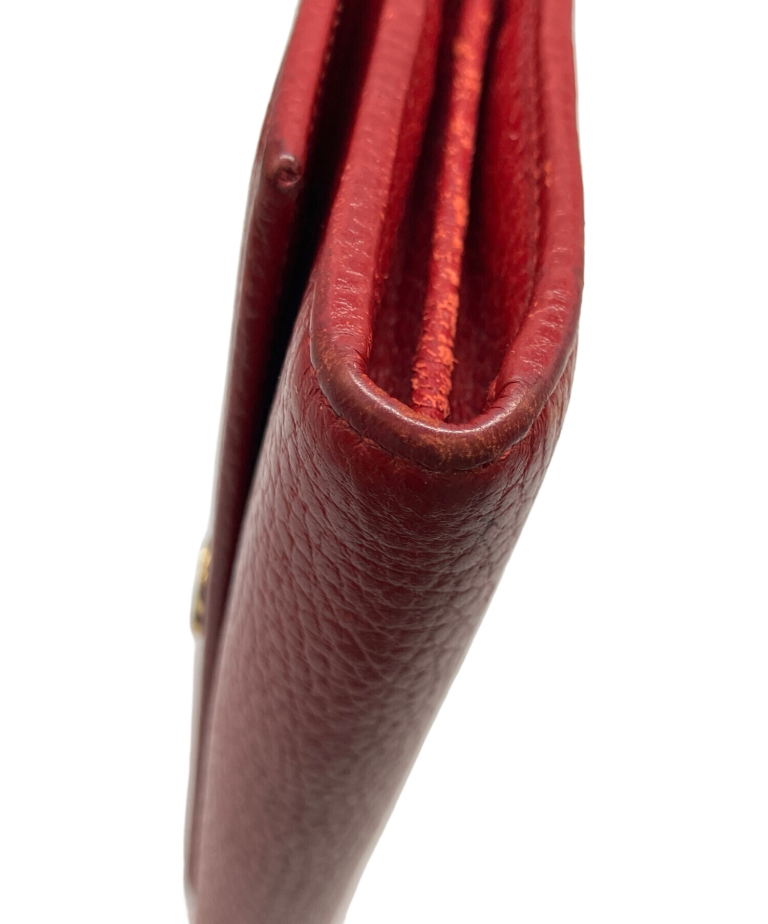 GUCCI 長財布 レッド 中古・古着通販】GUCCI (グッチ) 長財布 レッド×ゴールド｜ブランド