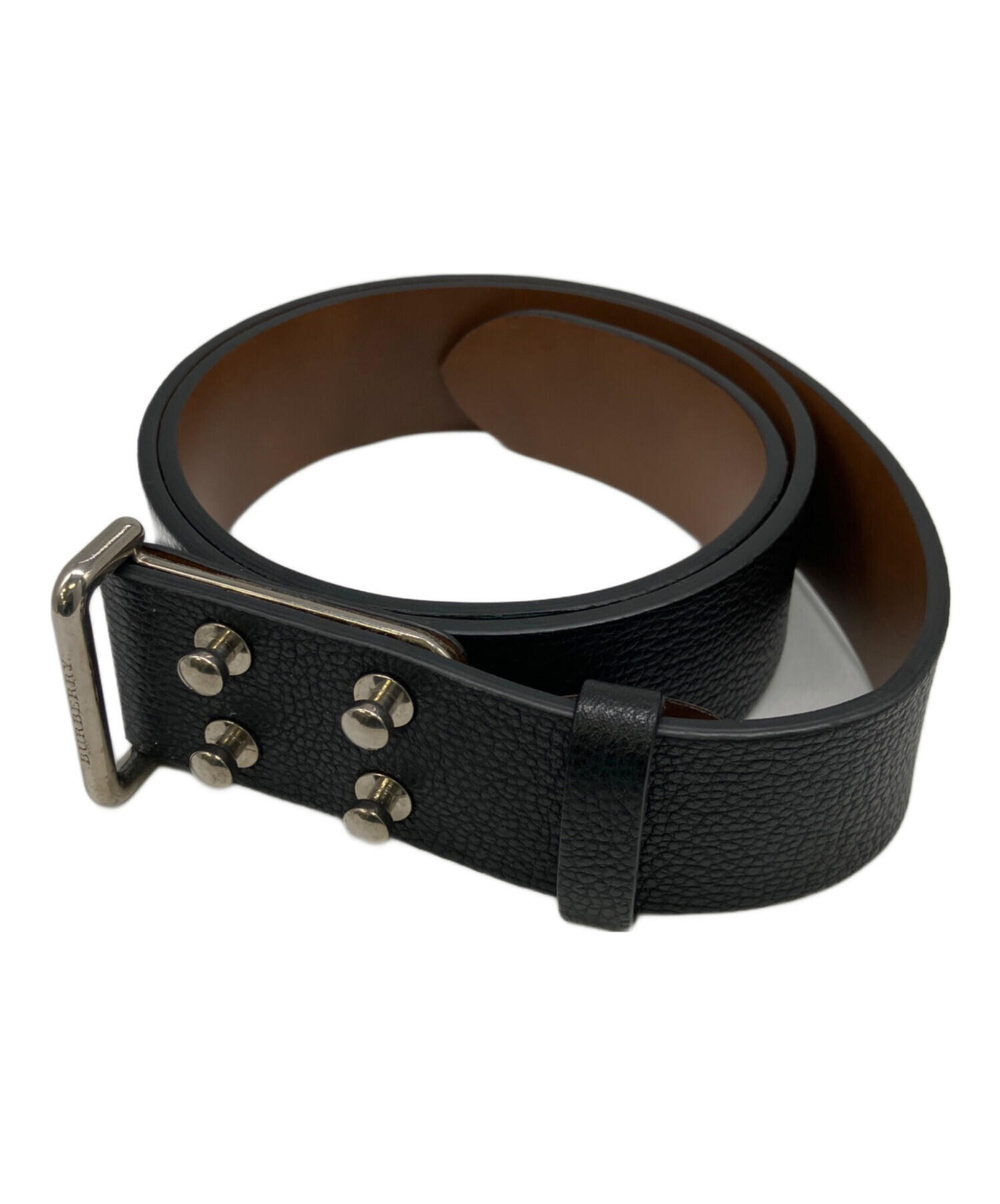 中古・古着通販】BURBERRY (バーバリー) レザーベルト ブラック 中古・古着通販】BURBERRY (バーバリー) レザーベルト ブラック