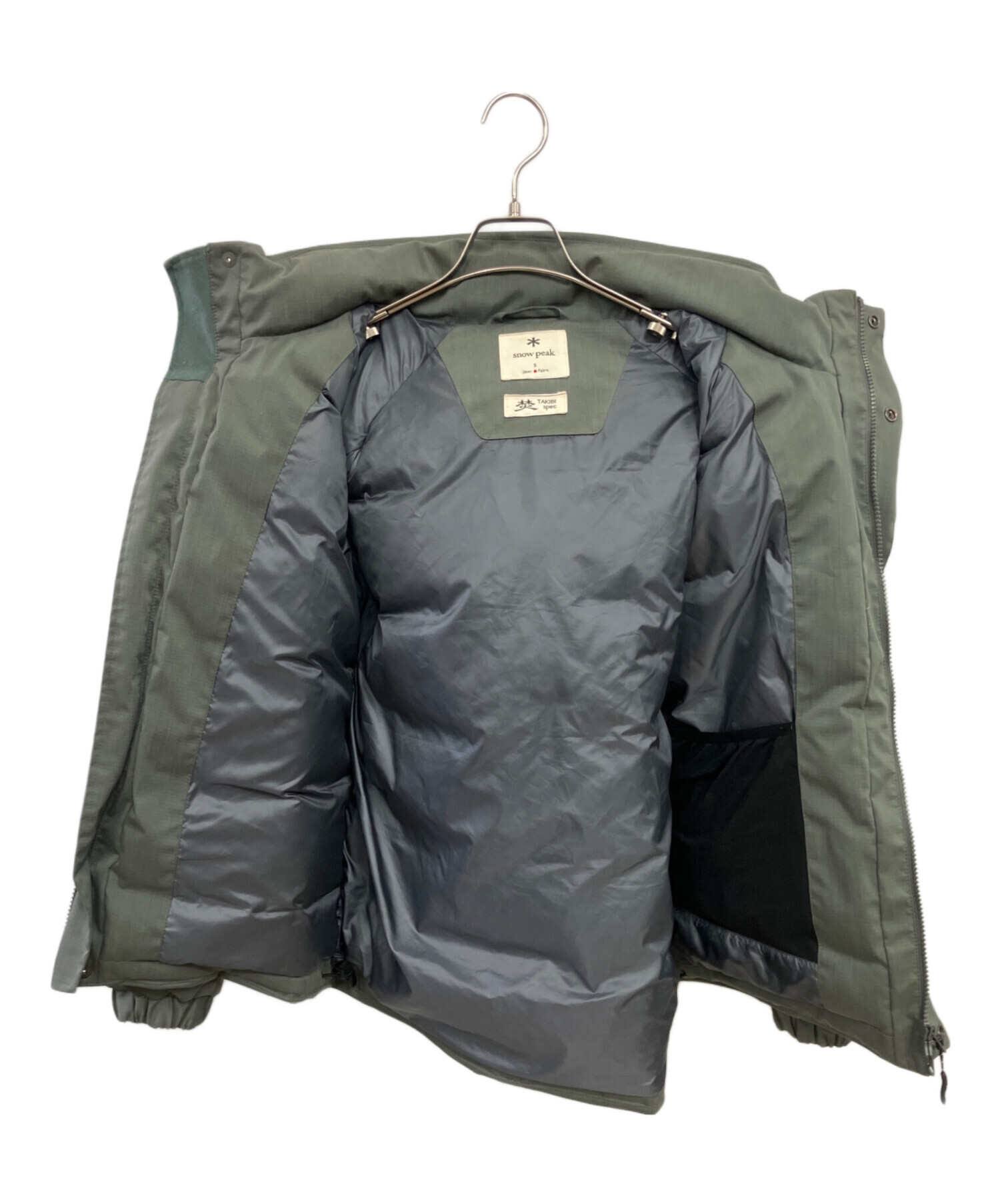  peak / ダウンジャケット/M/ナイロン/グリーン/SW-22AU001 中古・古着通販】Snow peak (スノーピーク) ダウンジャケット グリーン