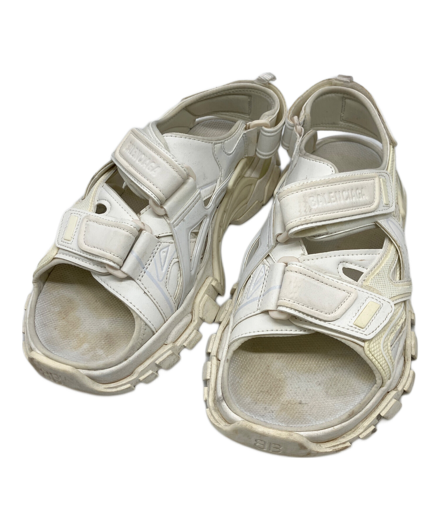 BALENCIAGA バレンシアガ トラックサンダル ホワイト 24㎝ 中古・古着通販】BALENCIAGA (バレンシアガ) トラックサンダル