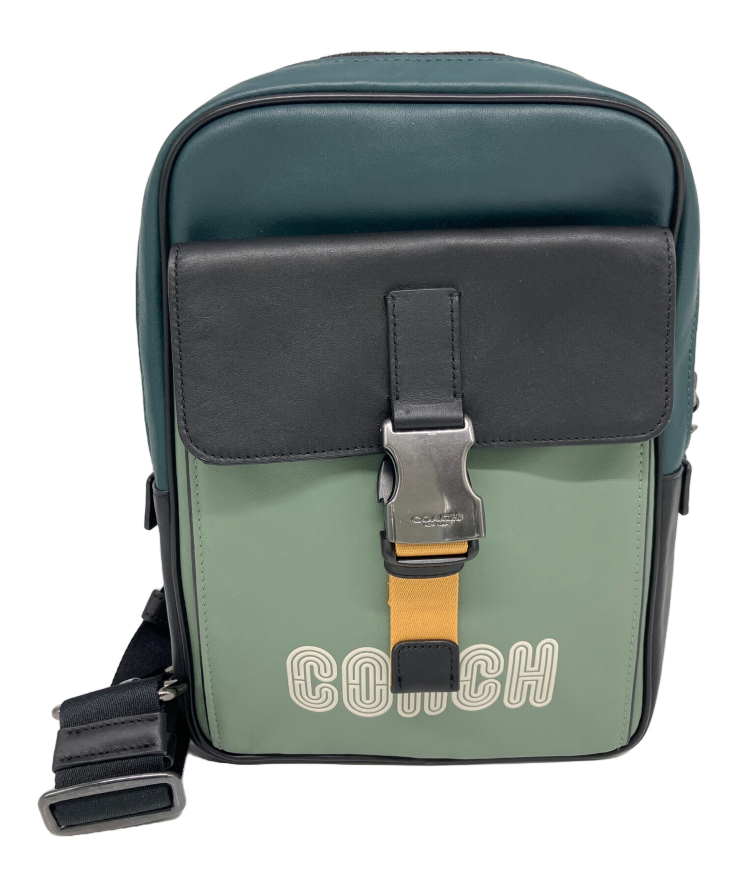中古・古着通販】COACH (コーチ) ボディーバッグ グリーン｜ブランド 