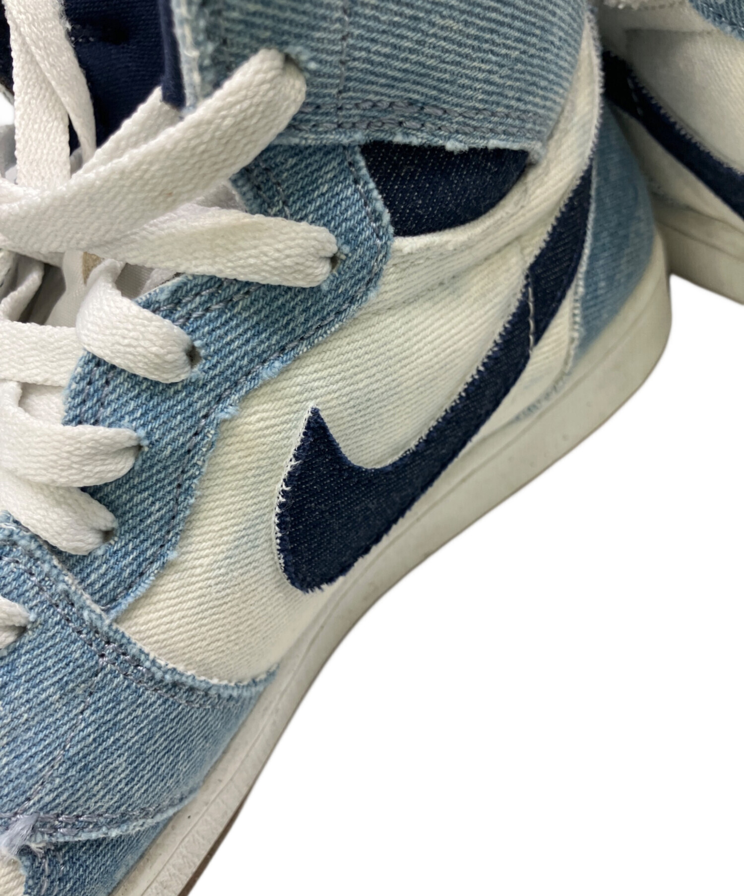 中古・古着通販】NIKE (ナイキ) ハイカットスニーカー ブルー×ホワイト 