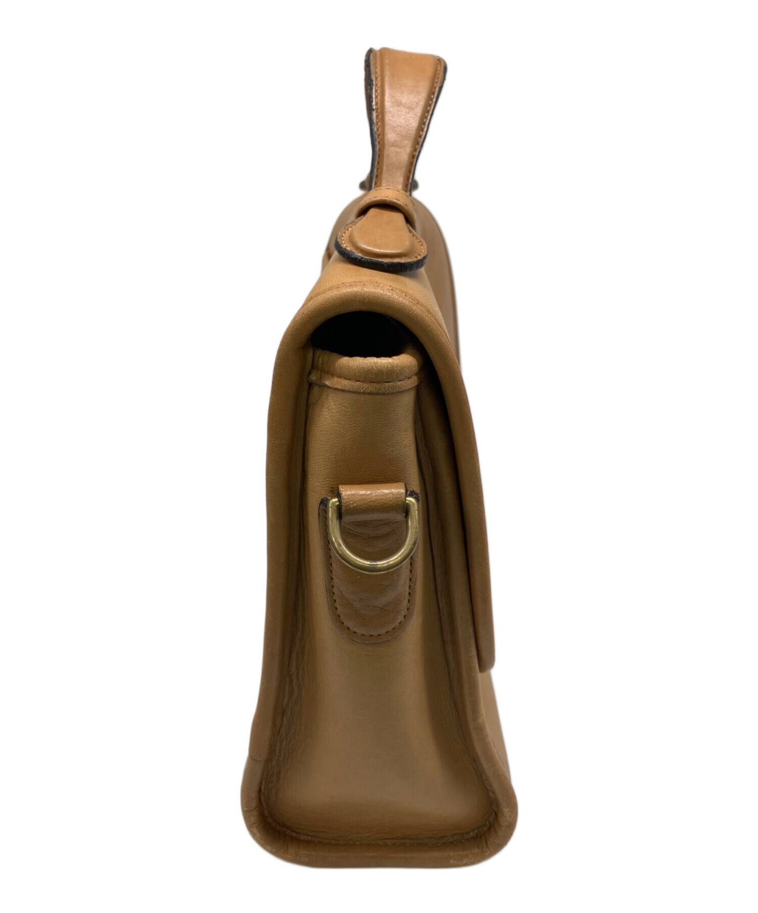 新品未使用　COACH ブラウン レザー ショルダーバッグ 中古・古着通販】COACH (コーチ) レザーショルダーバッグ ブラウン