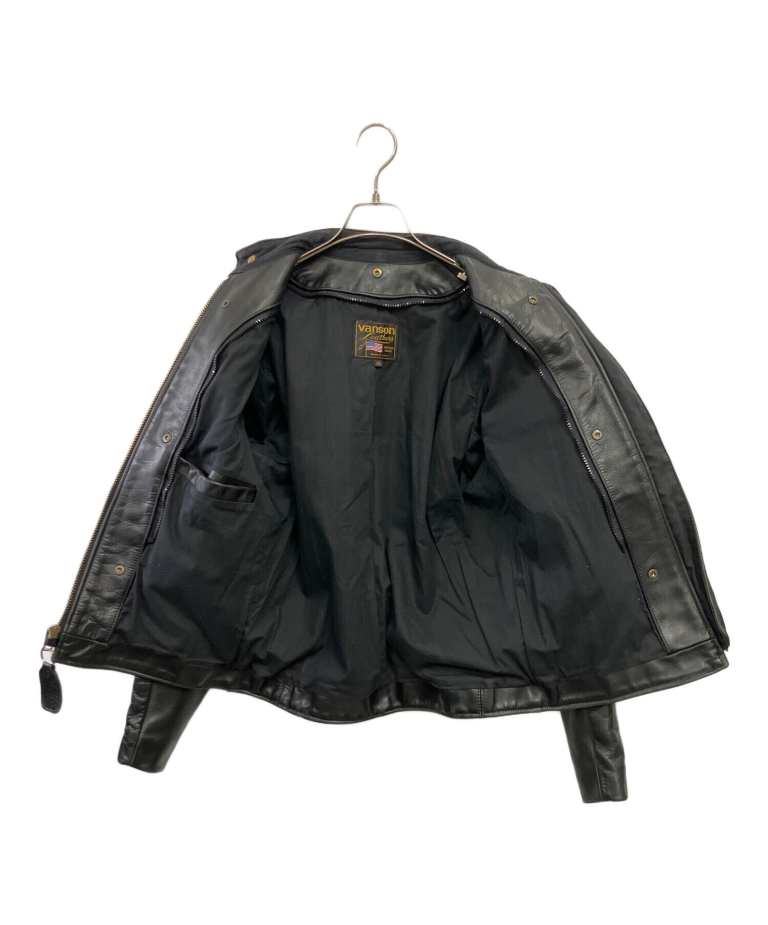 中古・古着通販】VANSON (バンソン) シングルライダースジャケット