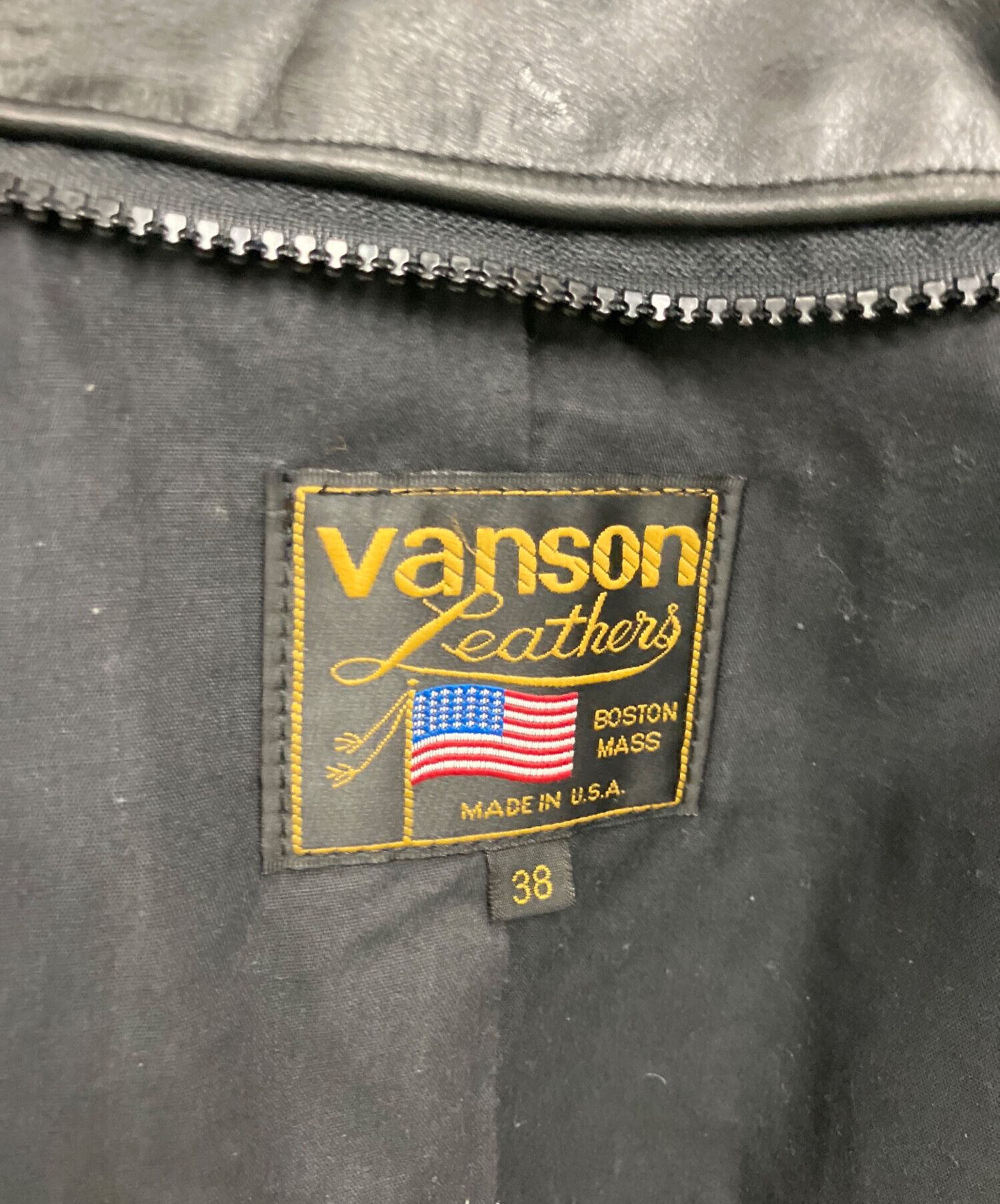 中古・古着通販】VANSON (バンソン) シングルライダースジャケット