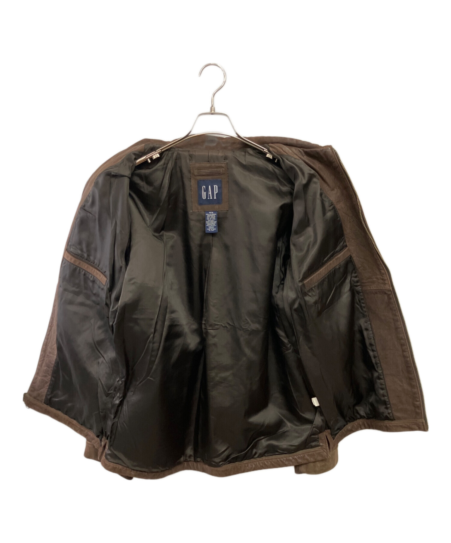 中古・古着通販】GAP (ギャップ) レザージャケット ブラウン サイズ:M