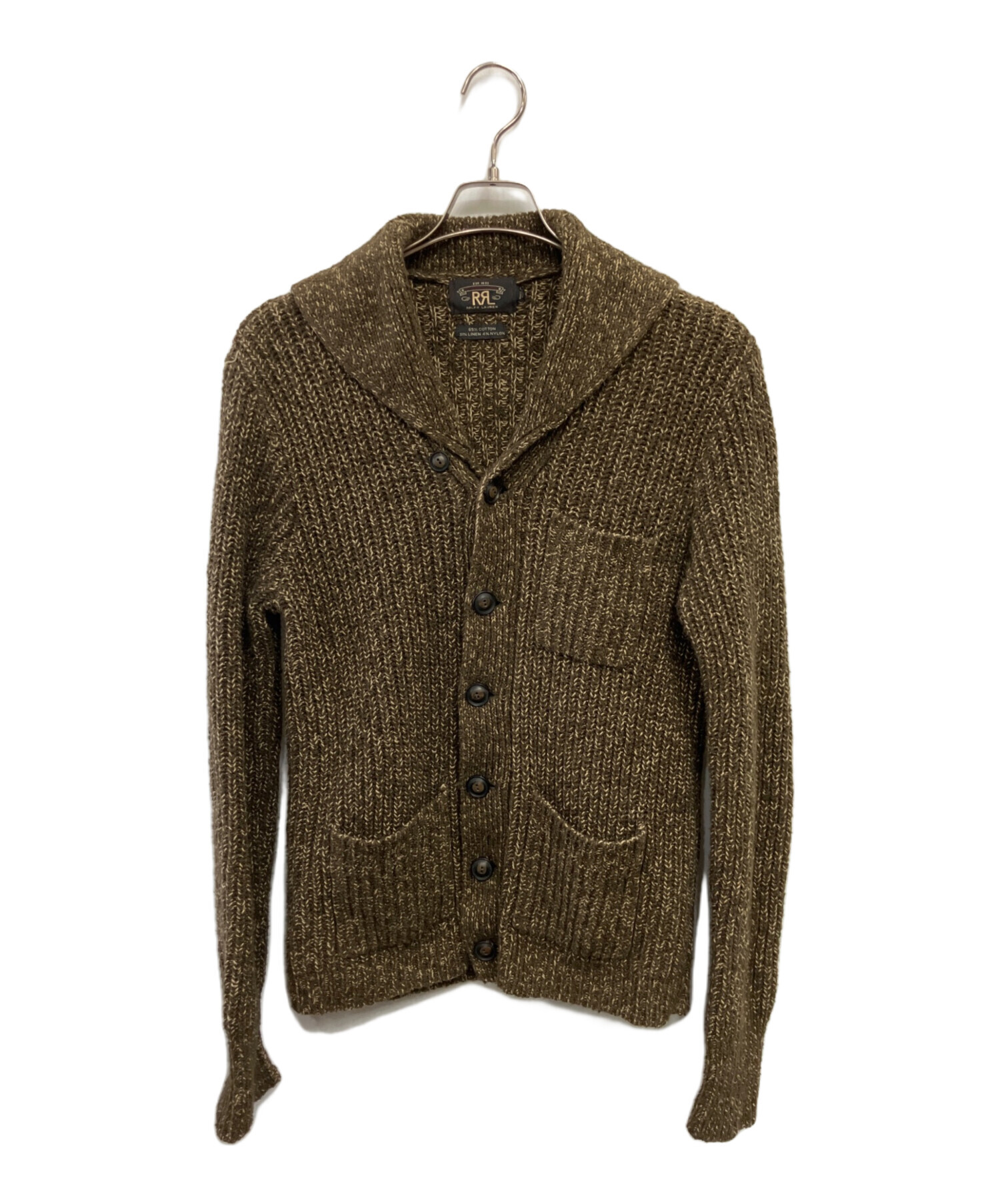 中古・古着通販】RRL (ダブルアールエル) 厚手カーディガン カーキ