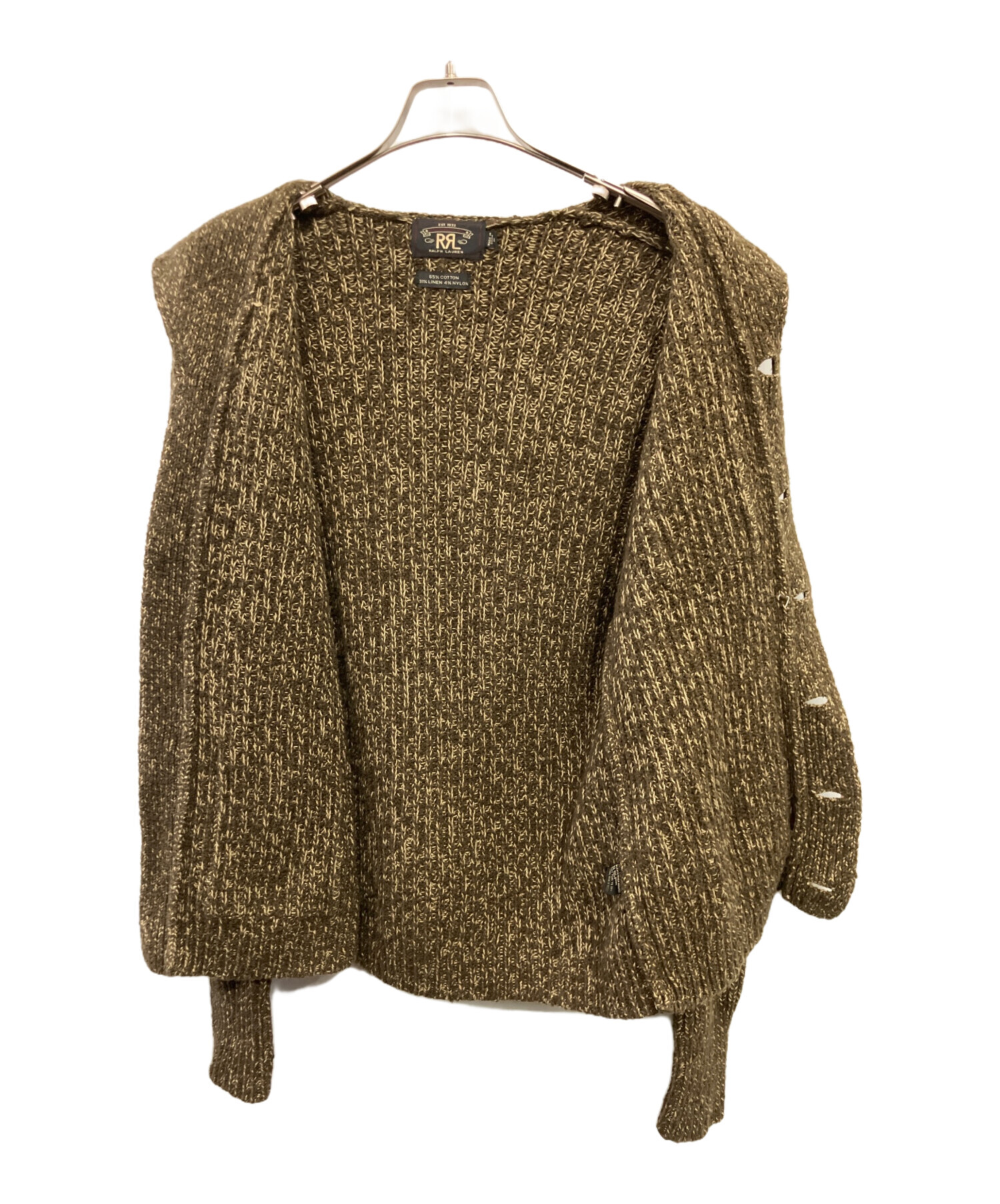 中古・古着通販】RRL (ダブルアールエル) 厚手カーディガン カーキ