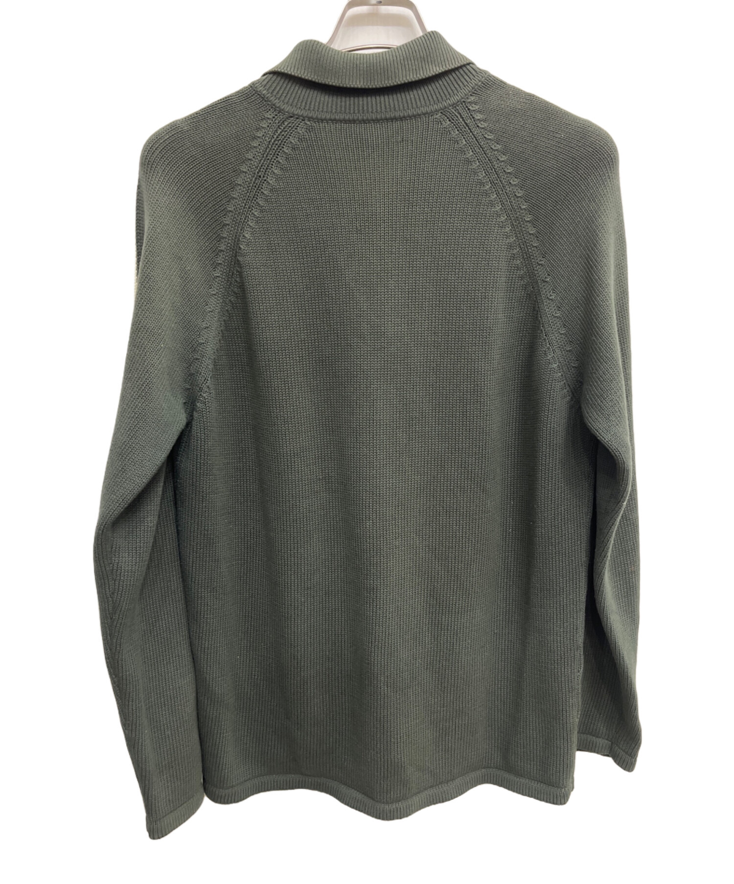 中古・古着通販】HERMES (エルメス) ニットジャケット オリーブ サイズ