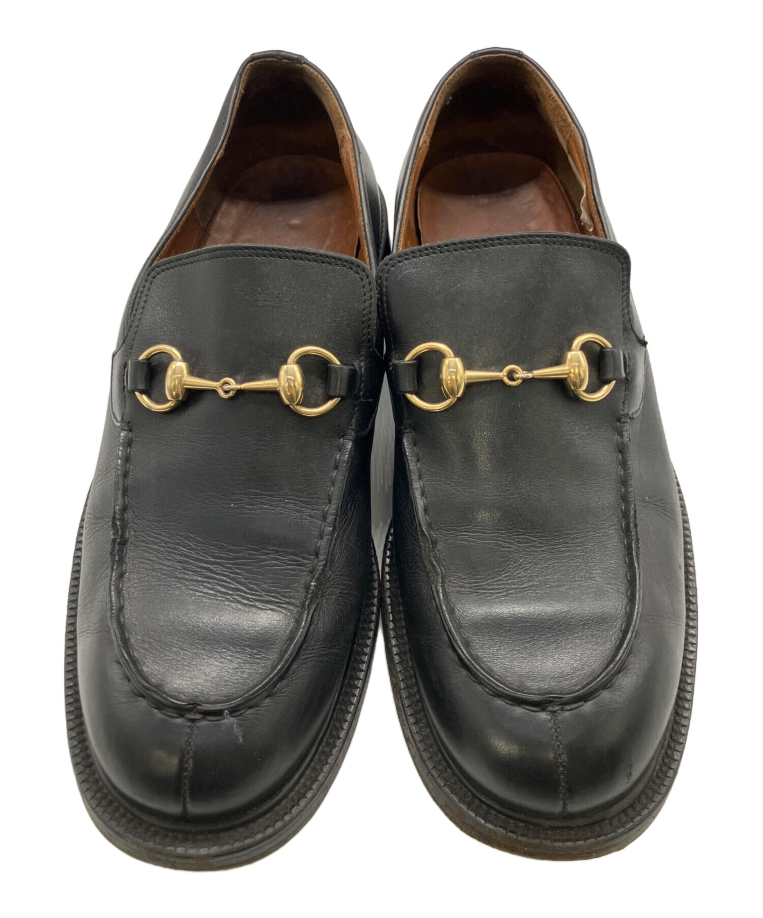 中古・古着通販】GUCCI (グッチ) ビットローファー ブラック サイズ 