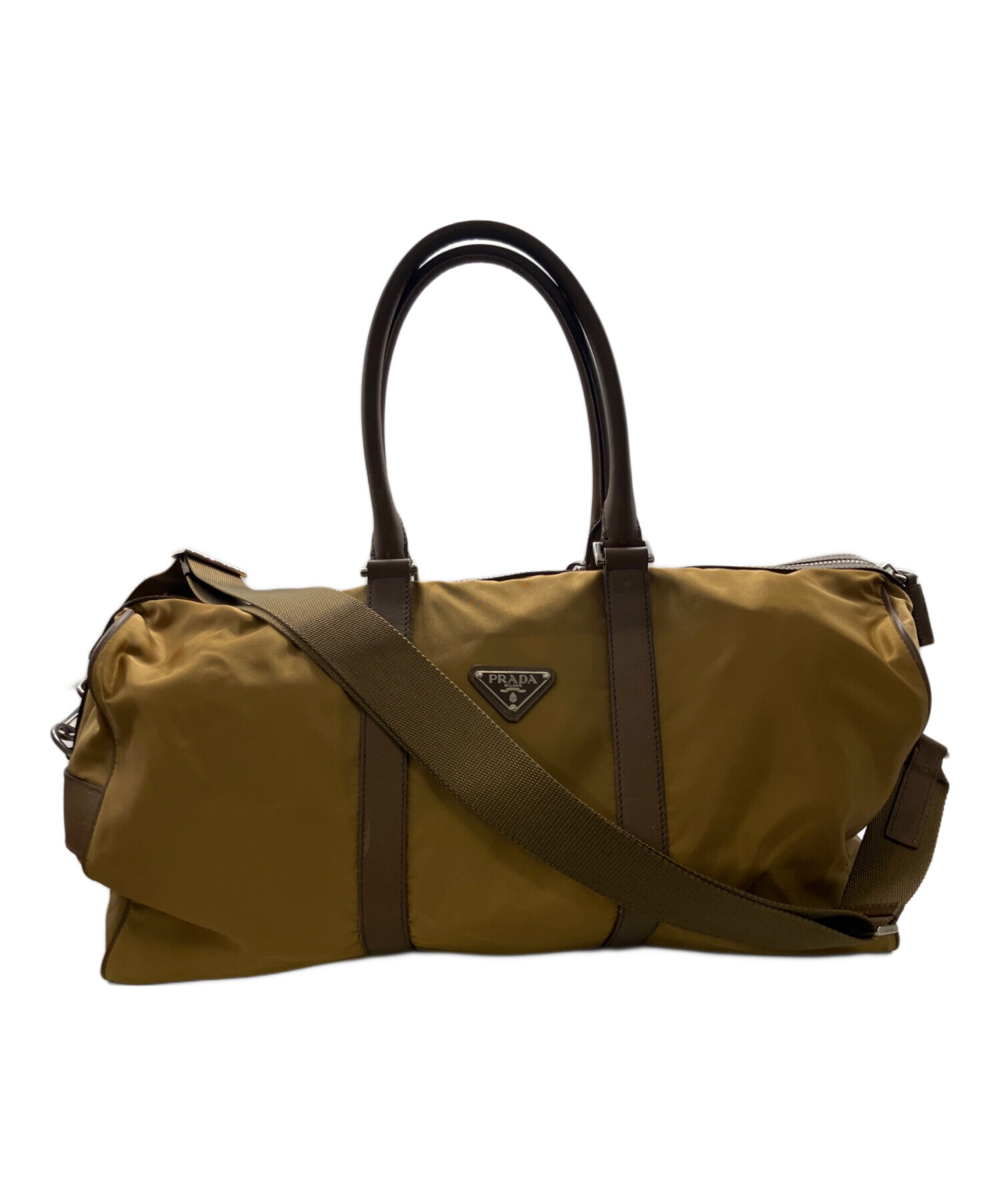 中古・古着通販】PRADA (プラダ) ボストンバッグ ブラウン｜ブランド