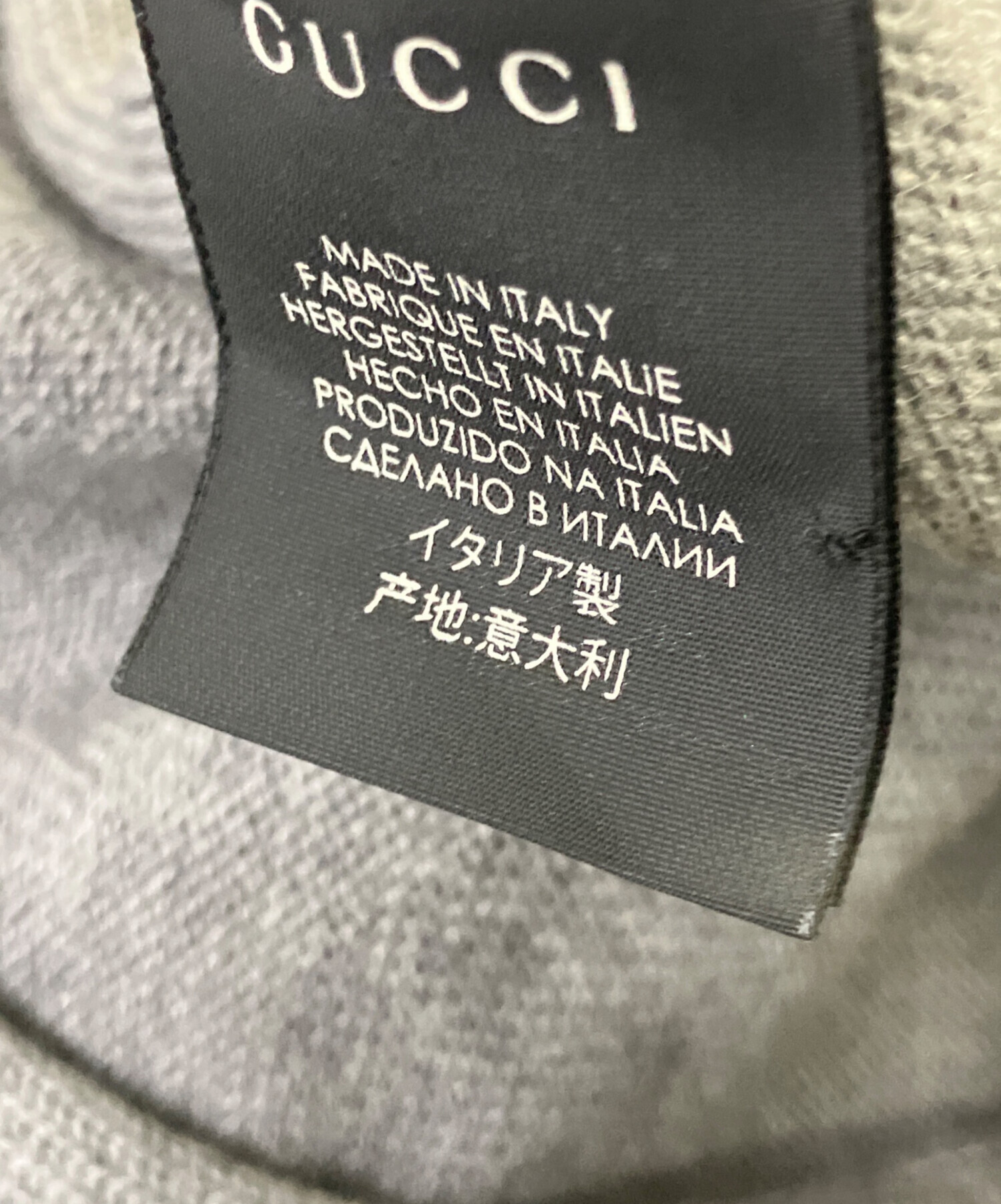 中古・古着通販】GUCCI (グッチ) マフラー グレー サイズ:25×180cm