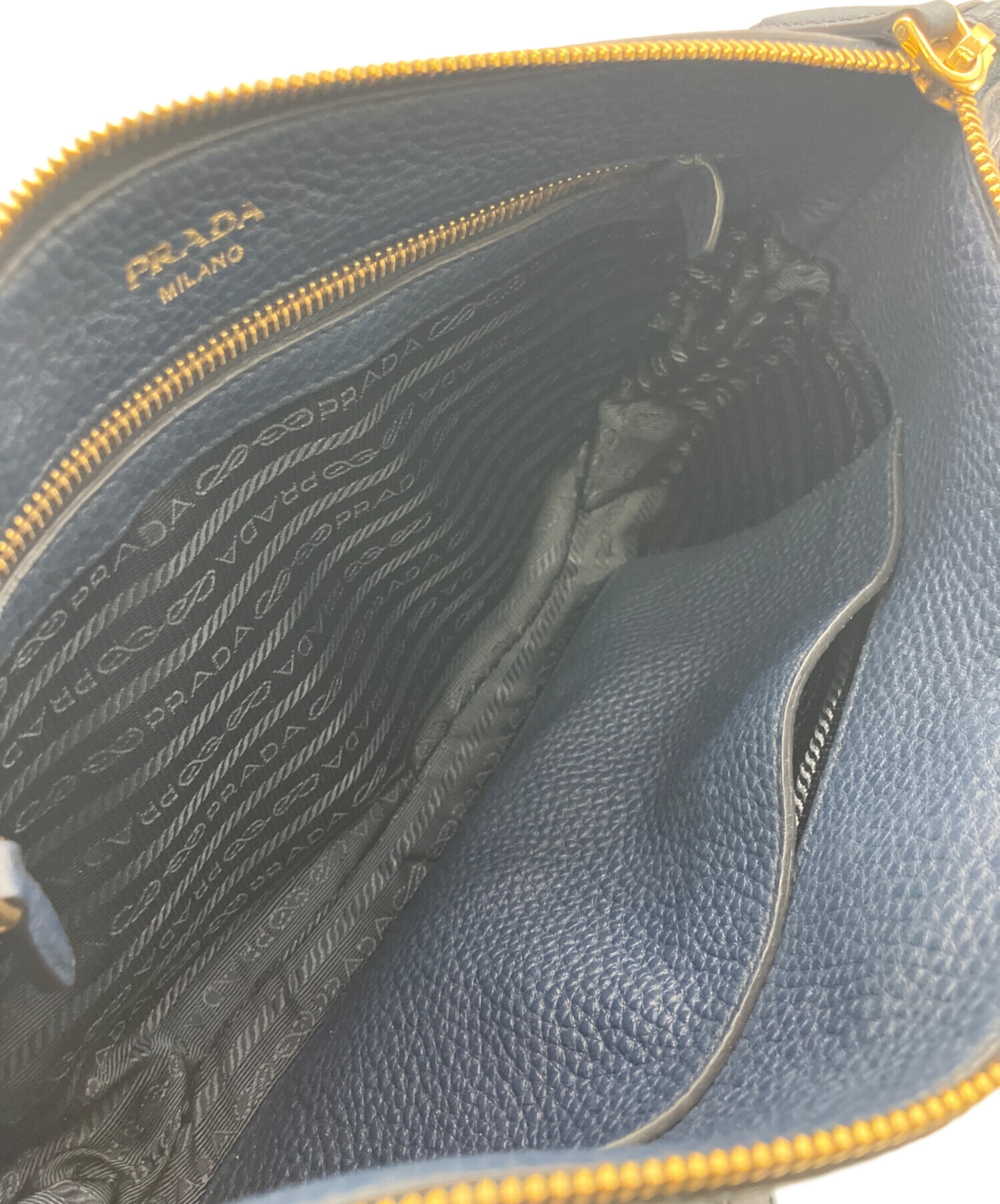 中古・古着通販】PRADA (プラダ) ショルダーバッグ ネイビー｜ブランド