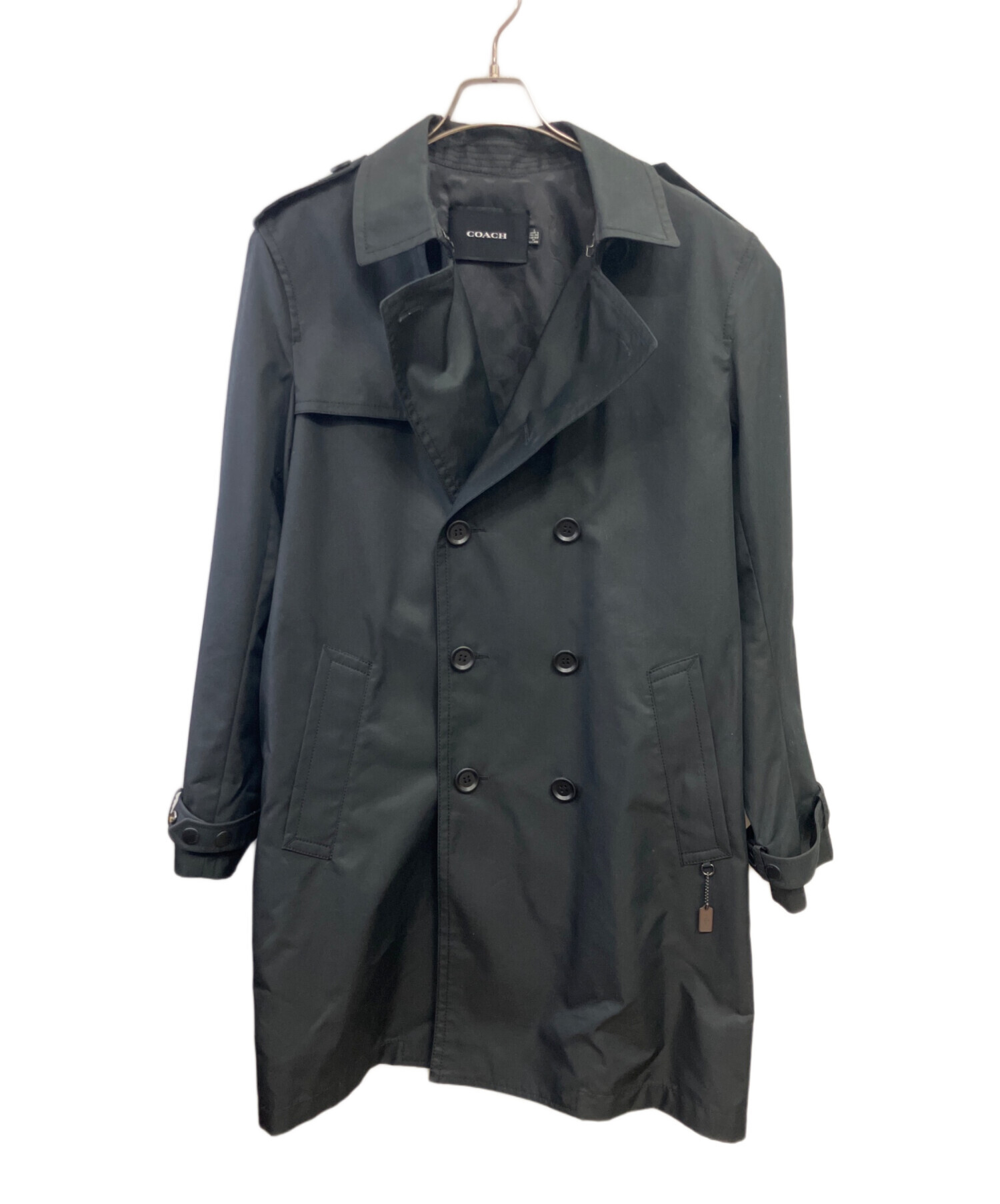 中古・古着通販】COACH (コーチ) トレンチコート ブラック サイズ:L