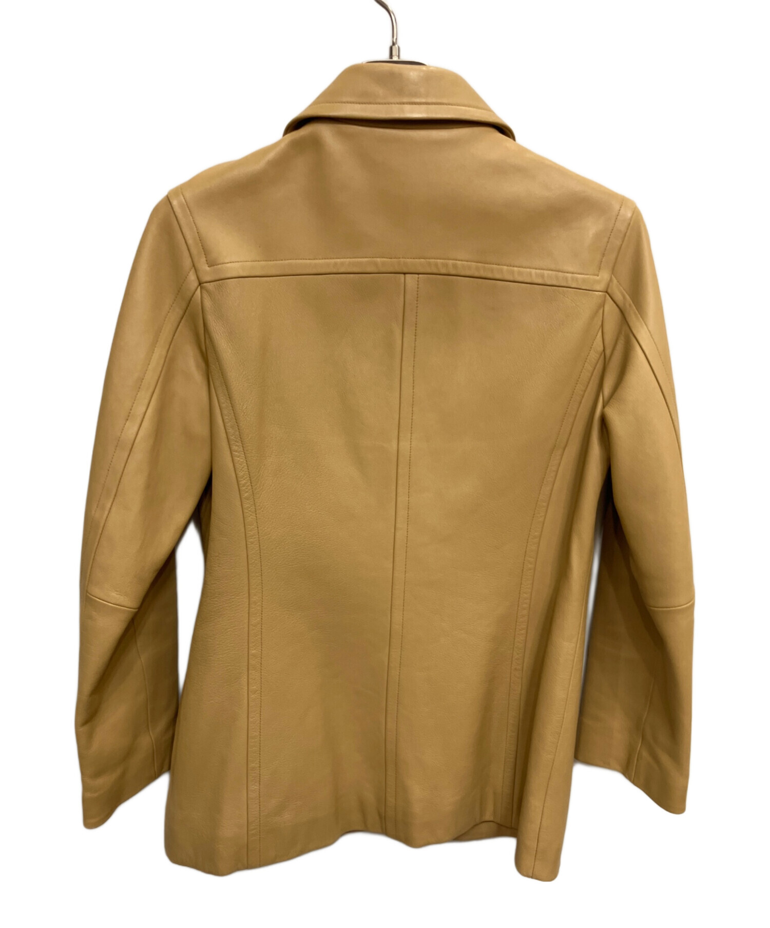 中古・古着通販】COACH (コーチ) レザージャケット ベージュ サイズ:XS