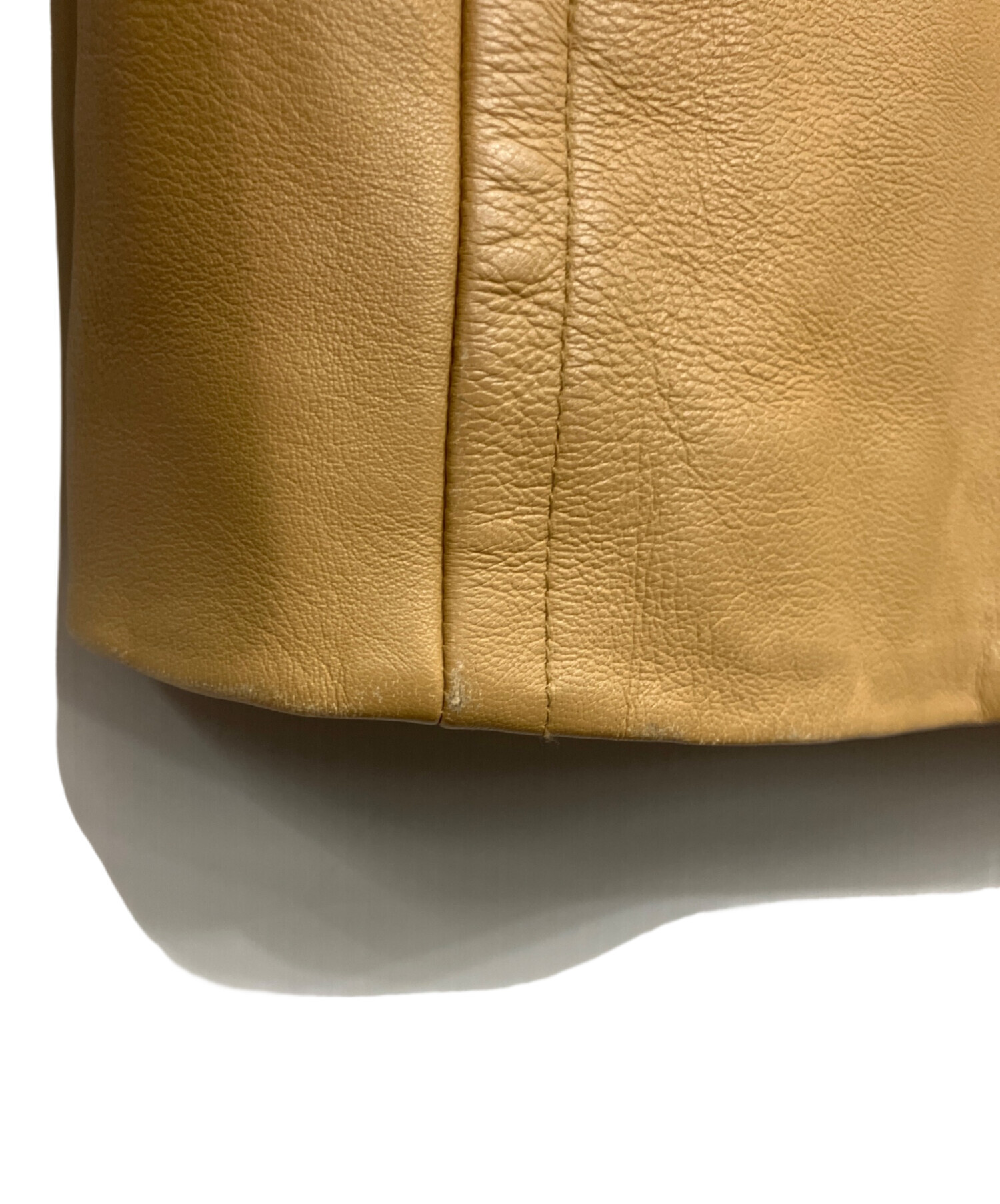 中古・古着通販】COACH (コーチ) レザージャケット ベージュ サイズ:XS