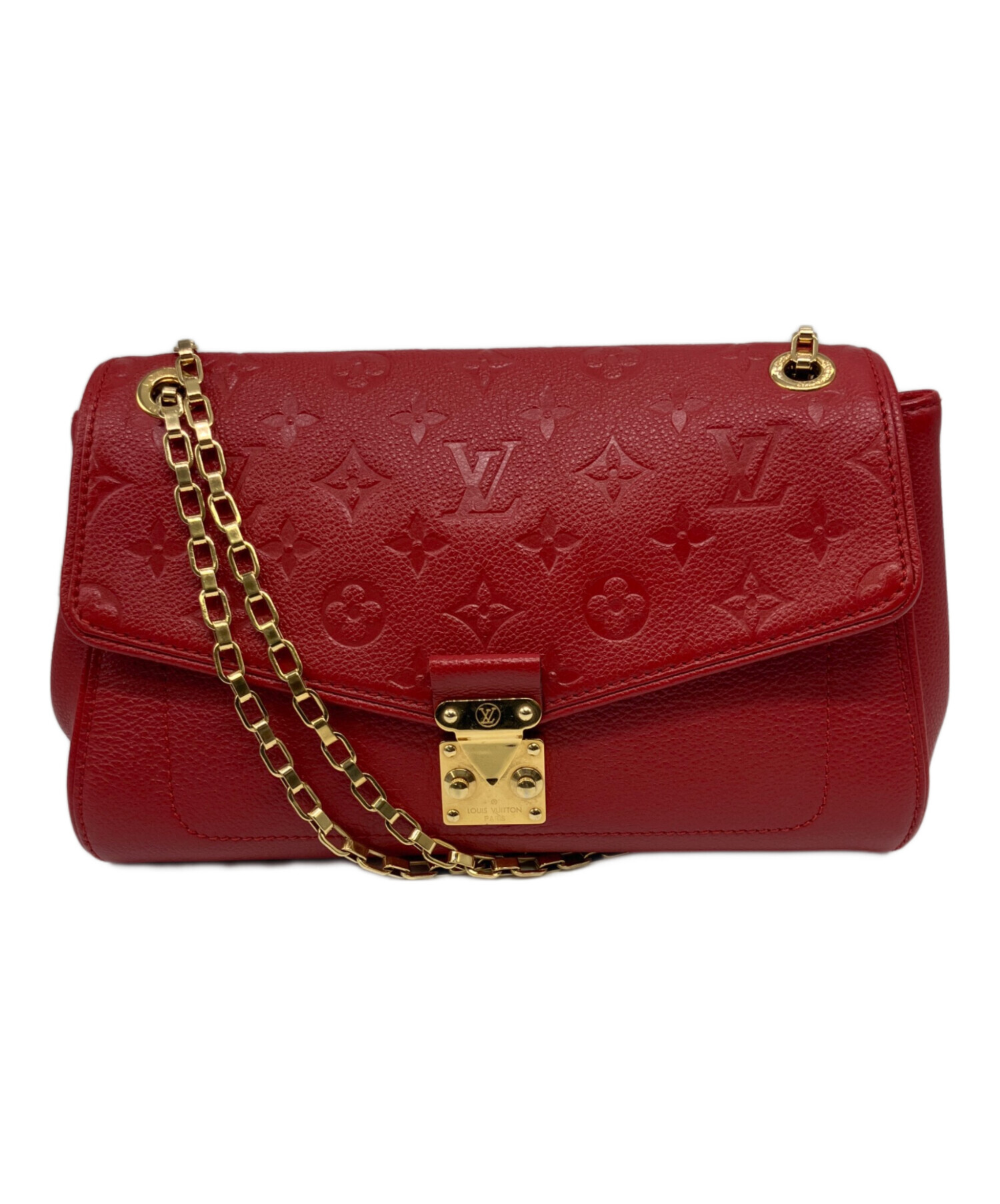 Louis Vuitton レッドショルダーバッグ 中古・古着通販】LOUIS VUITTON (ルイ ヴィトン) チェーンショルダー