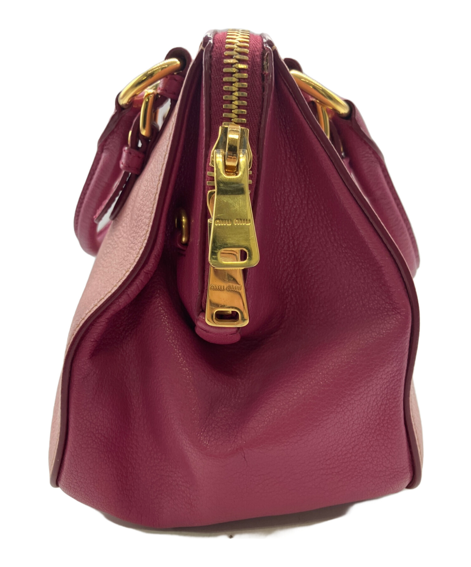 美品⭐︎MIUMIU マドラス バイカラー ピンク Wファスナー カメラバッグ 美品⭐︎MIUMIU マドラス バイカラー ピンク Wファスナー カメラバッグ