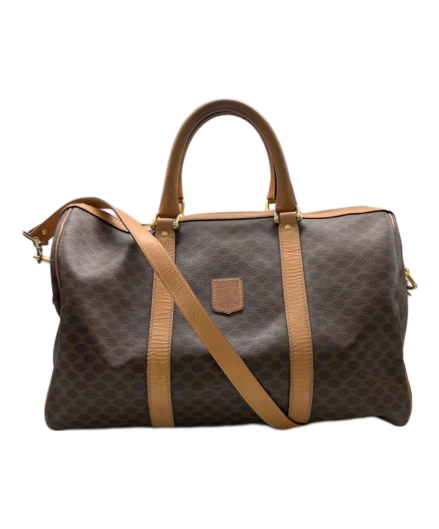 中古・古着通販】CELINE (セリーヌ) マカダム ボストンバッグ ブラウン