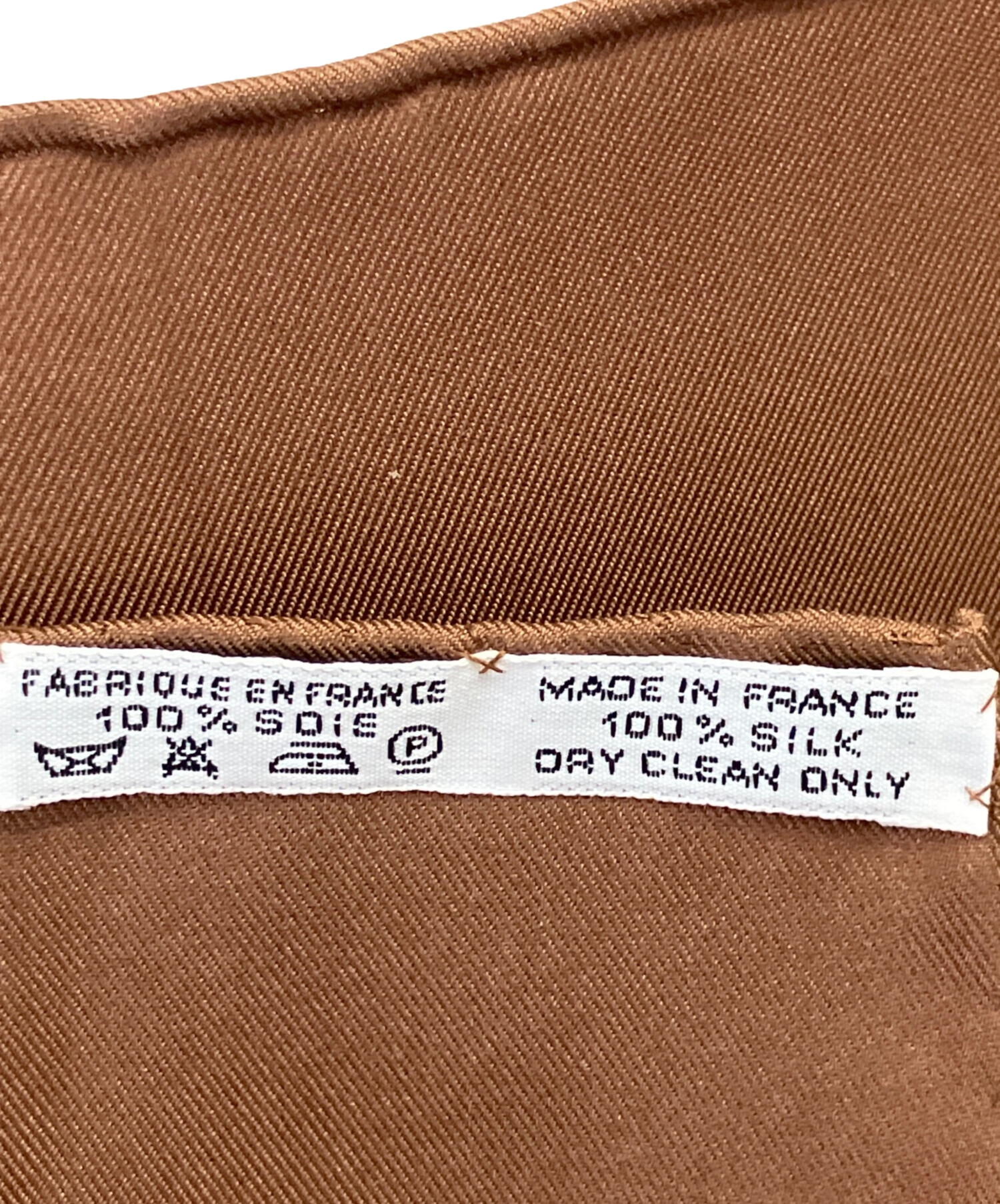 中古・古着通販】HERMES (エルメス) シルクスカーフ オレンジ×ブラウン