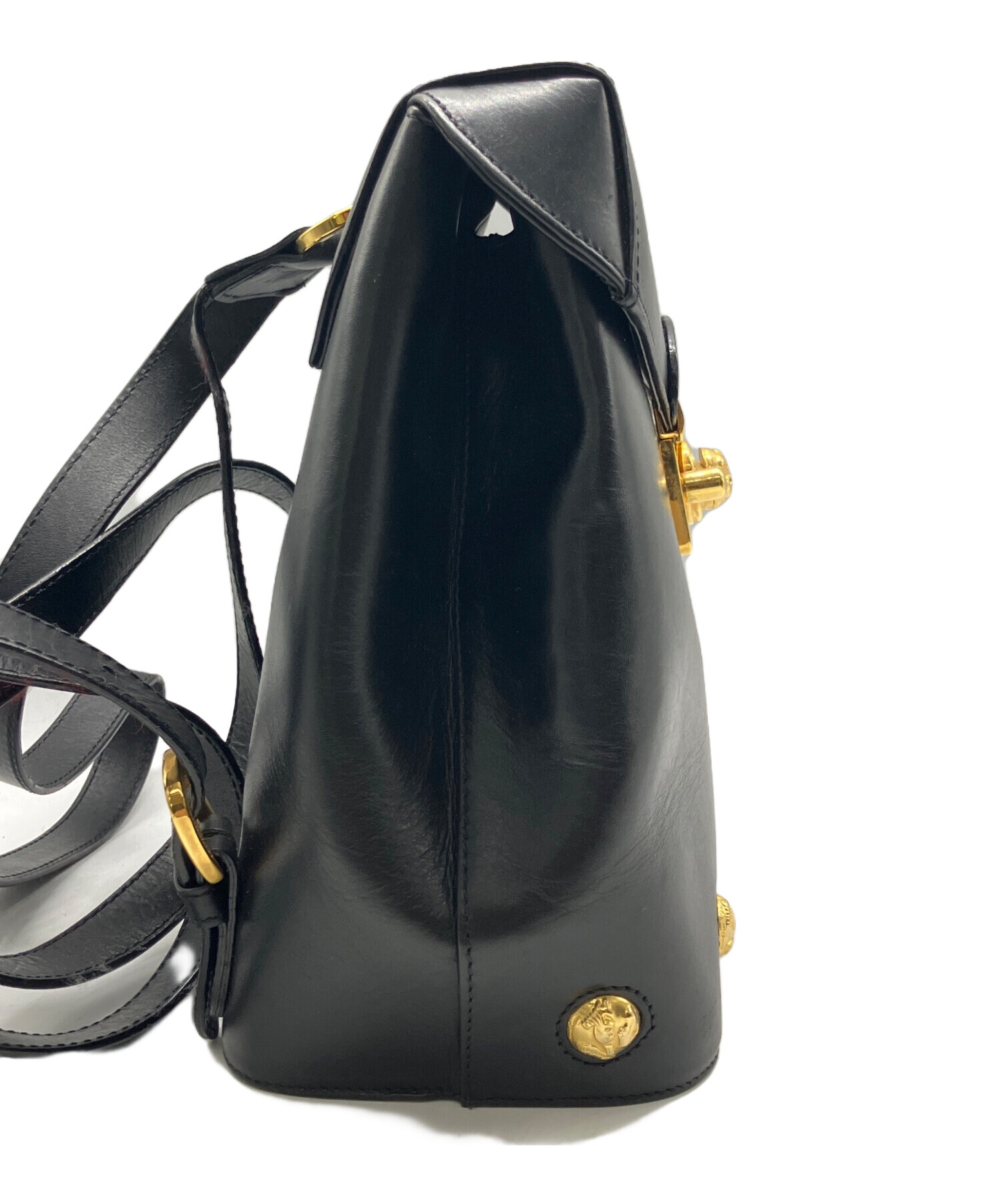 Salvatore Ferragamo ミニリュック ブラック 中古・古着通販】Salvatore Ferragamo (サルヴァトーレ フェラガモ