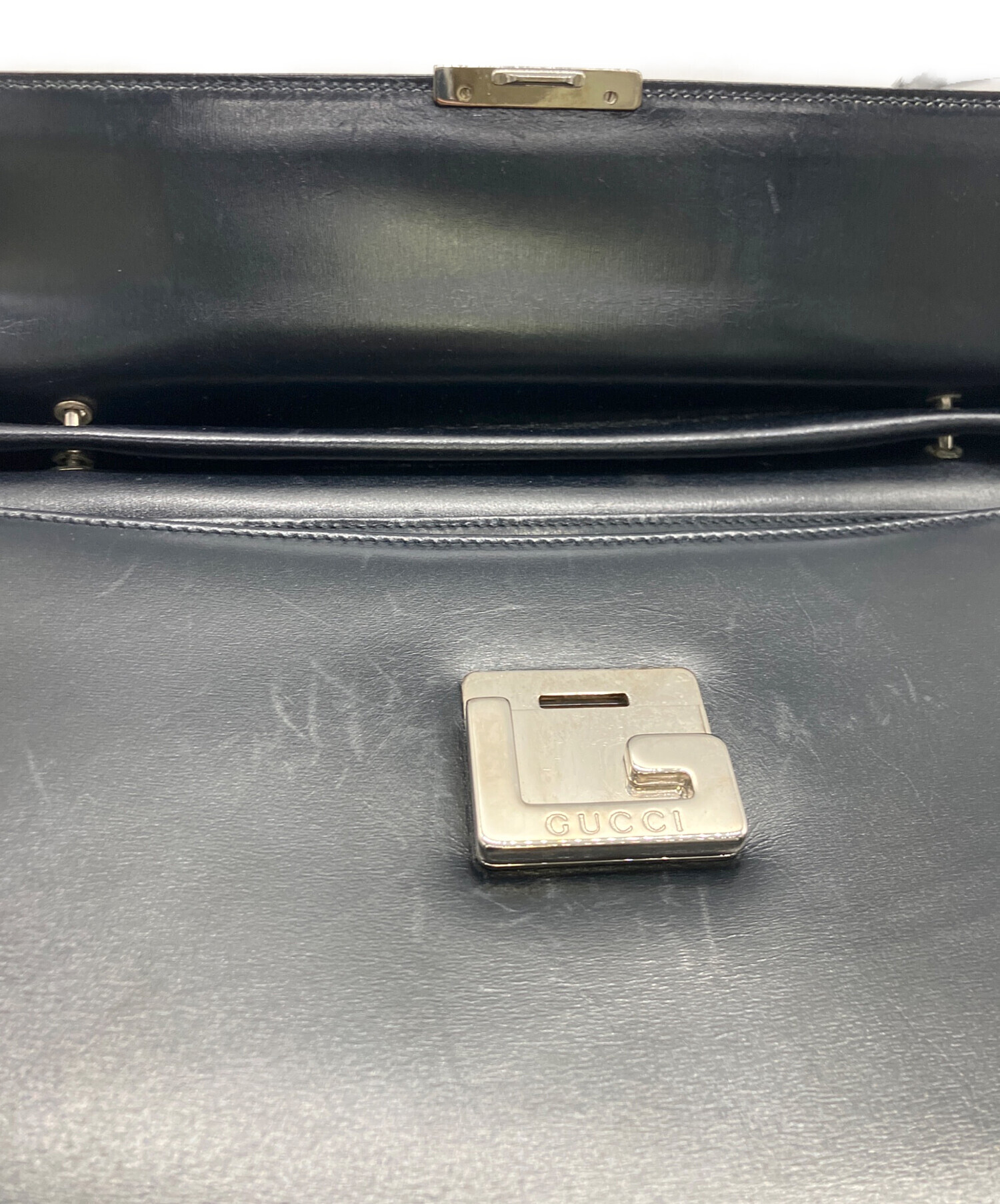中古・古着通販】GUCCI (グッチ) ワンショルダーバッグ ネイビー