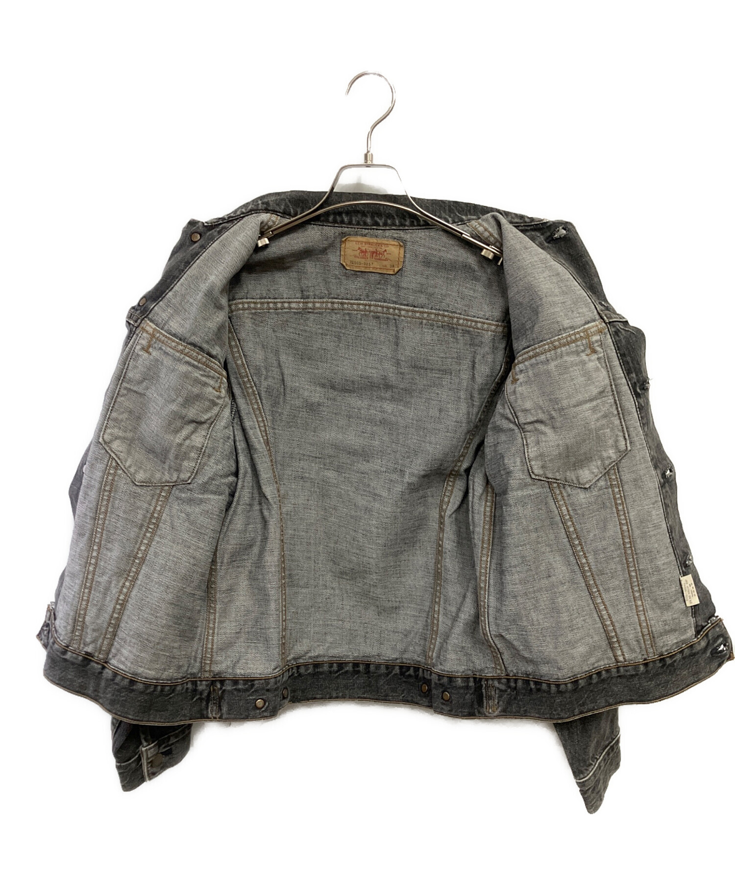 中古・古着通販】LEVI'S (リーバイス) 先染めブラックデニムジャケット