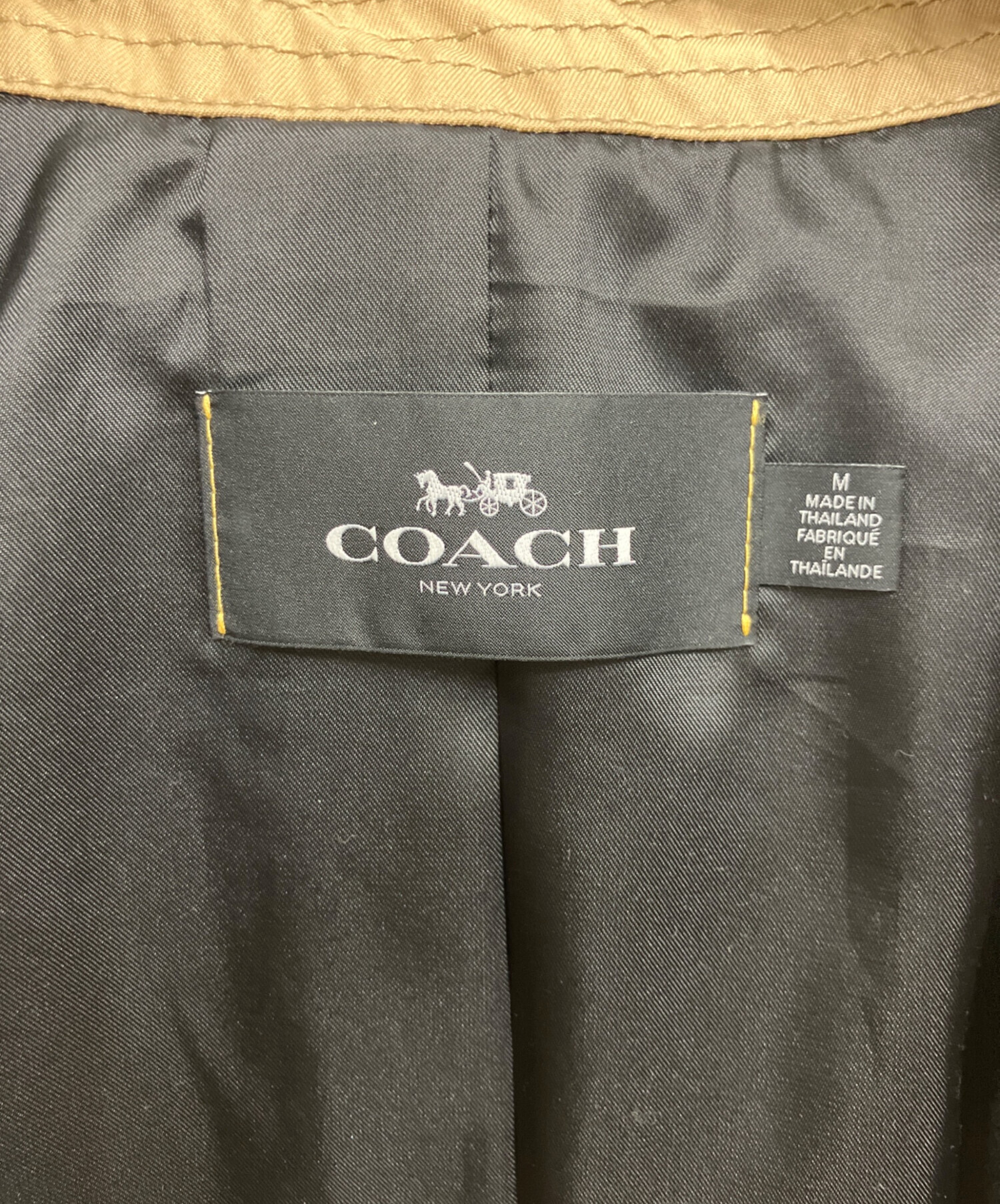 中古・古着通販】COACH (コーチ) ライナー付ステンカラーコート ライト 