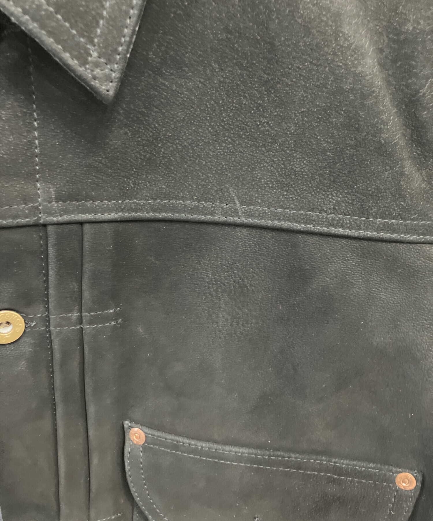 中古・古着通販】LEE (リー) レザージャケット ブラック サイズ:42