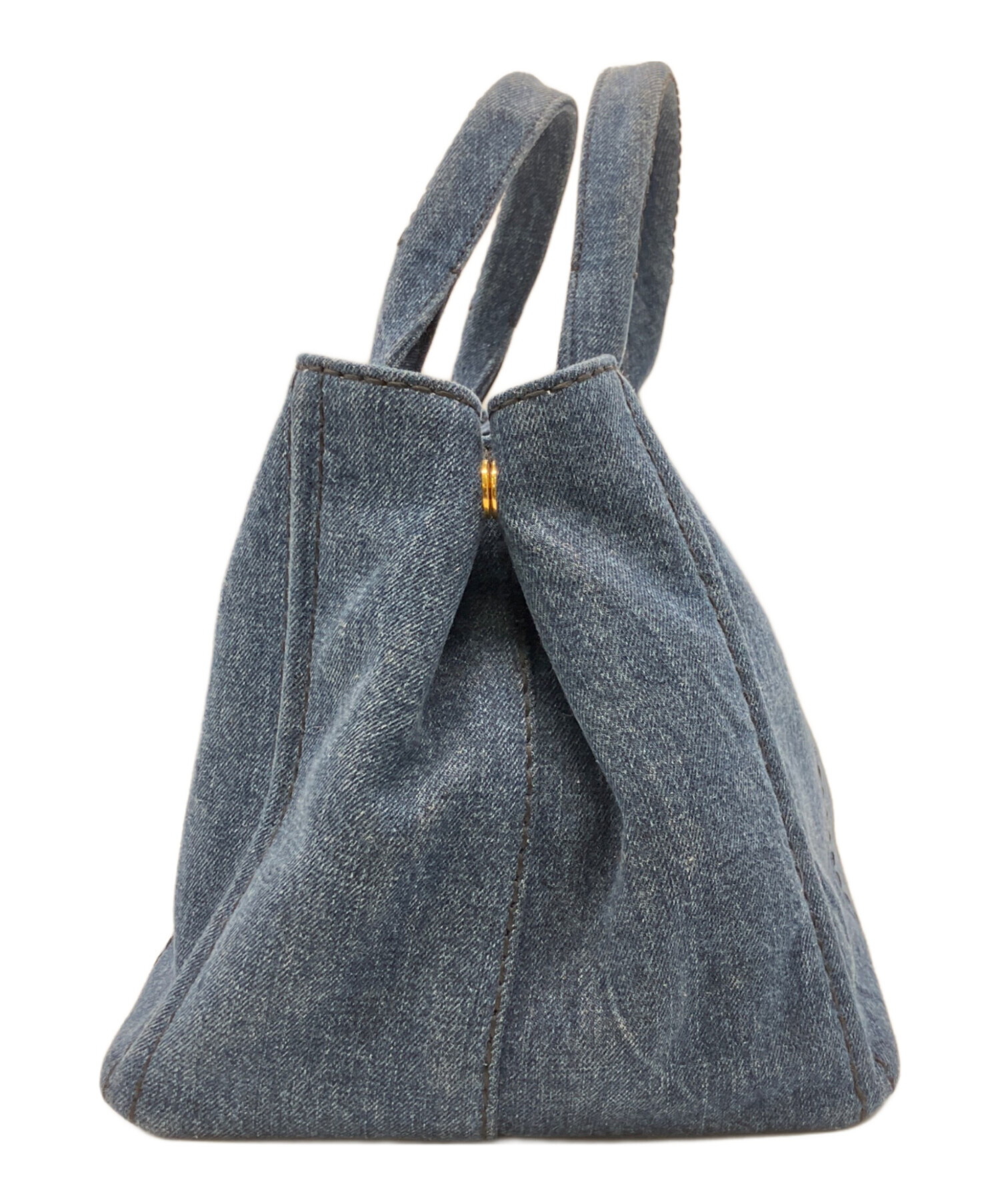 中古・古着通販】PRADA (プラダ) カナパ デニムバッグ ブルー