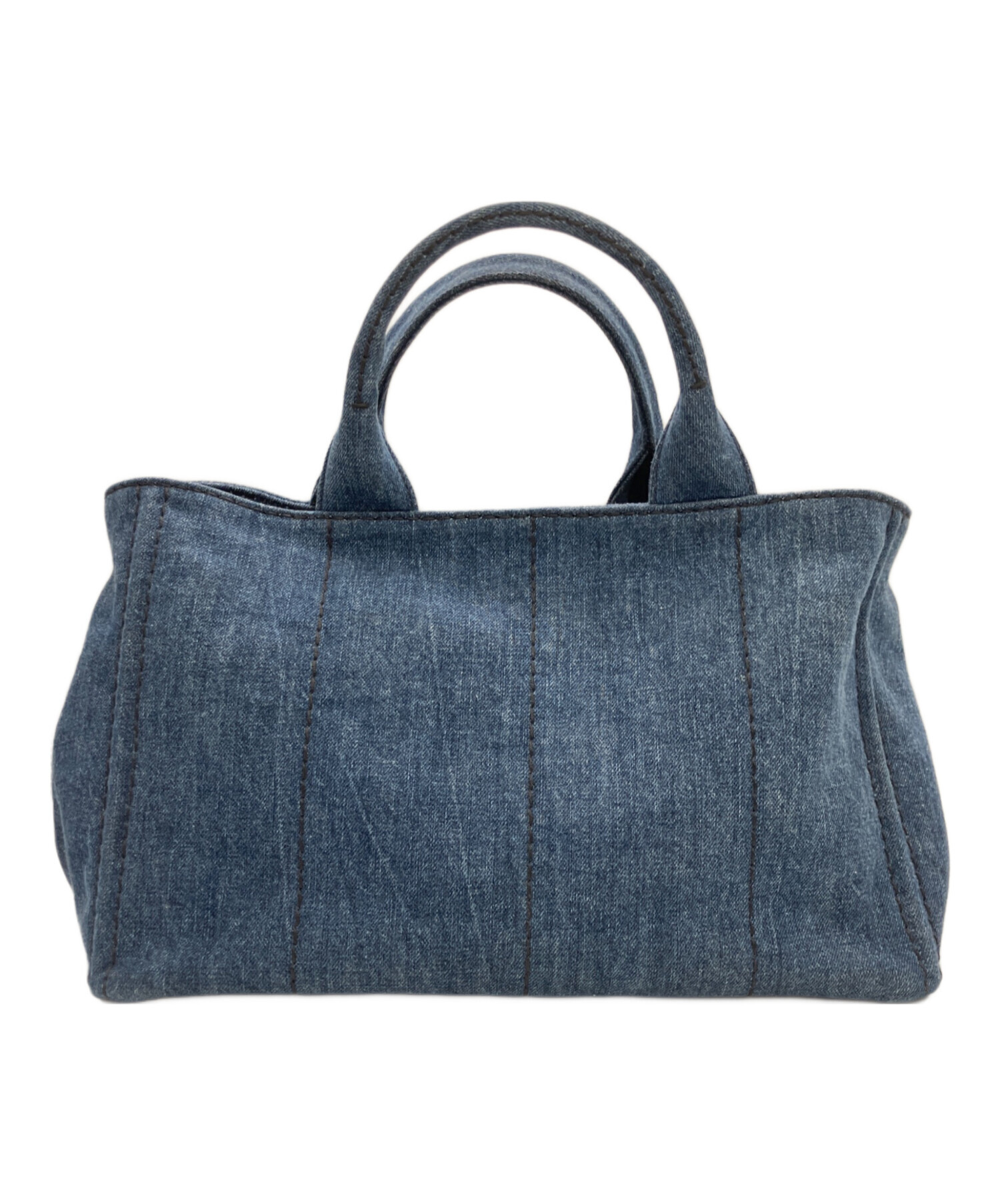 中古・古着通販】PRADA (プラダ) カナパ デニムバッグ ブルー