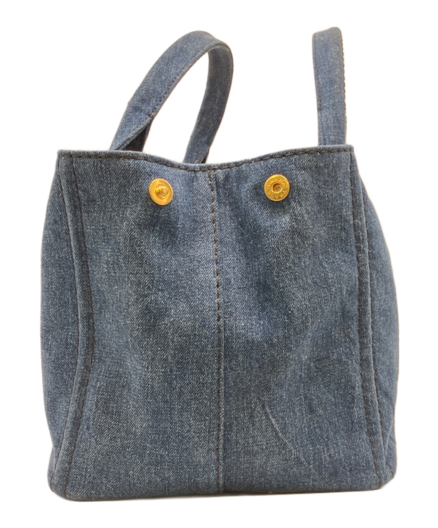 【取引終了】PRADA カナパ デニムブルー PRADA（プラダ） カナパ トートバッグ デニム レディース 中古
