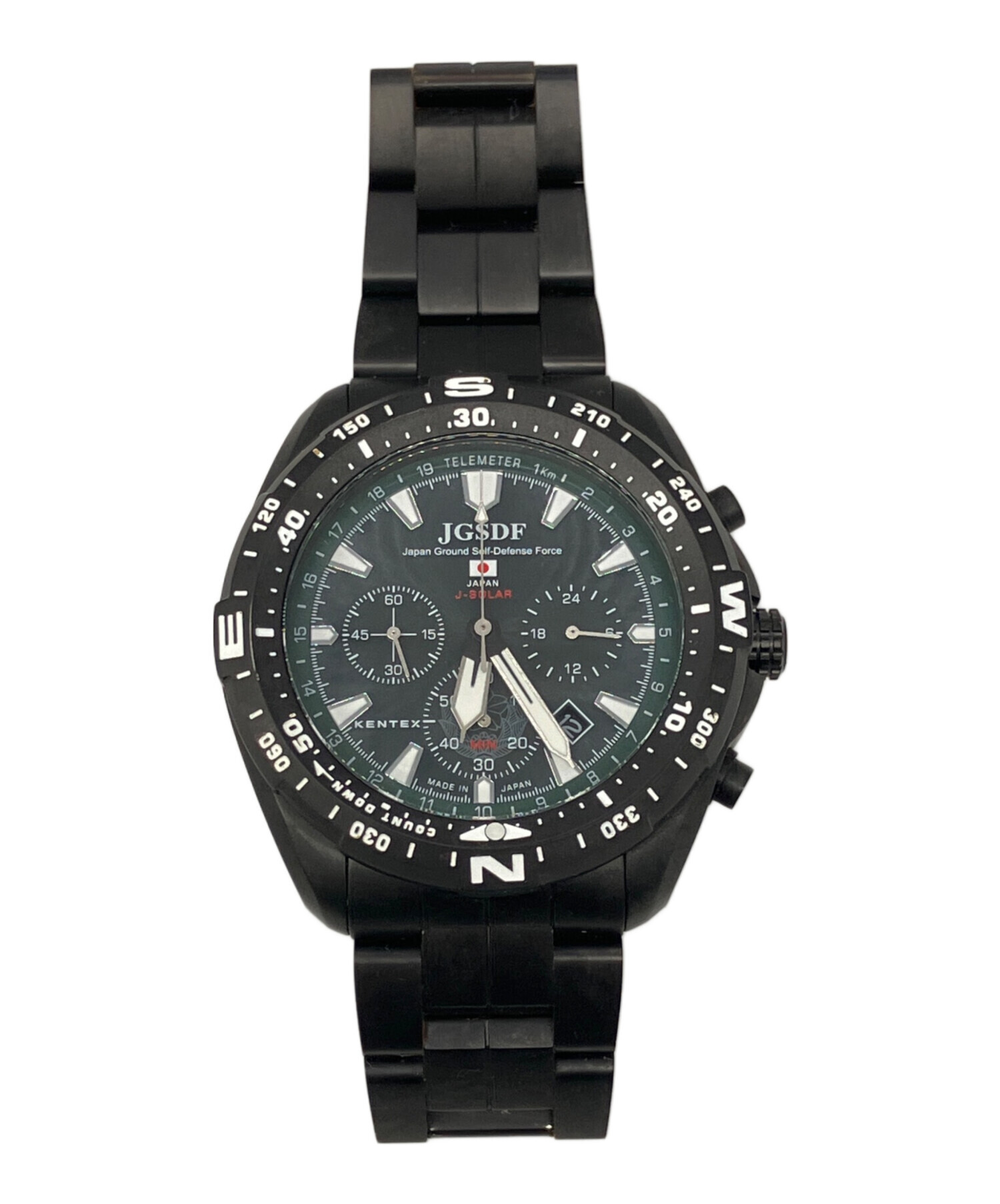ふみ中古時計ページ 中古・古着通販】KENTEX (ケンテックス) 腕時計 ブラック｜ブランド