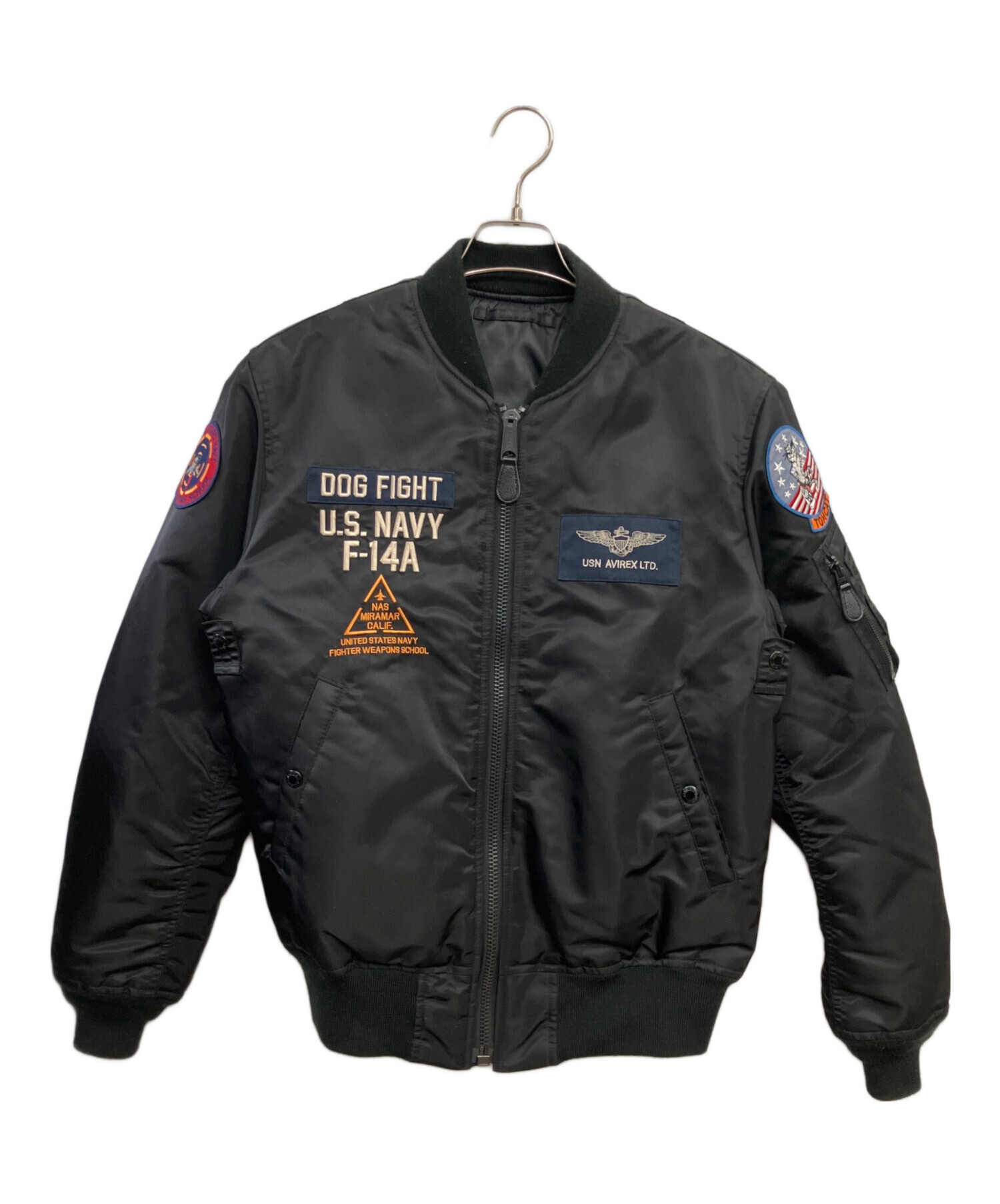 中古・古着通販】AVIREX (アヴィレックス) MA-1ジャケット ブラック 
