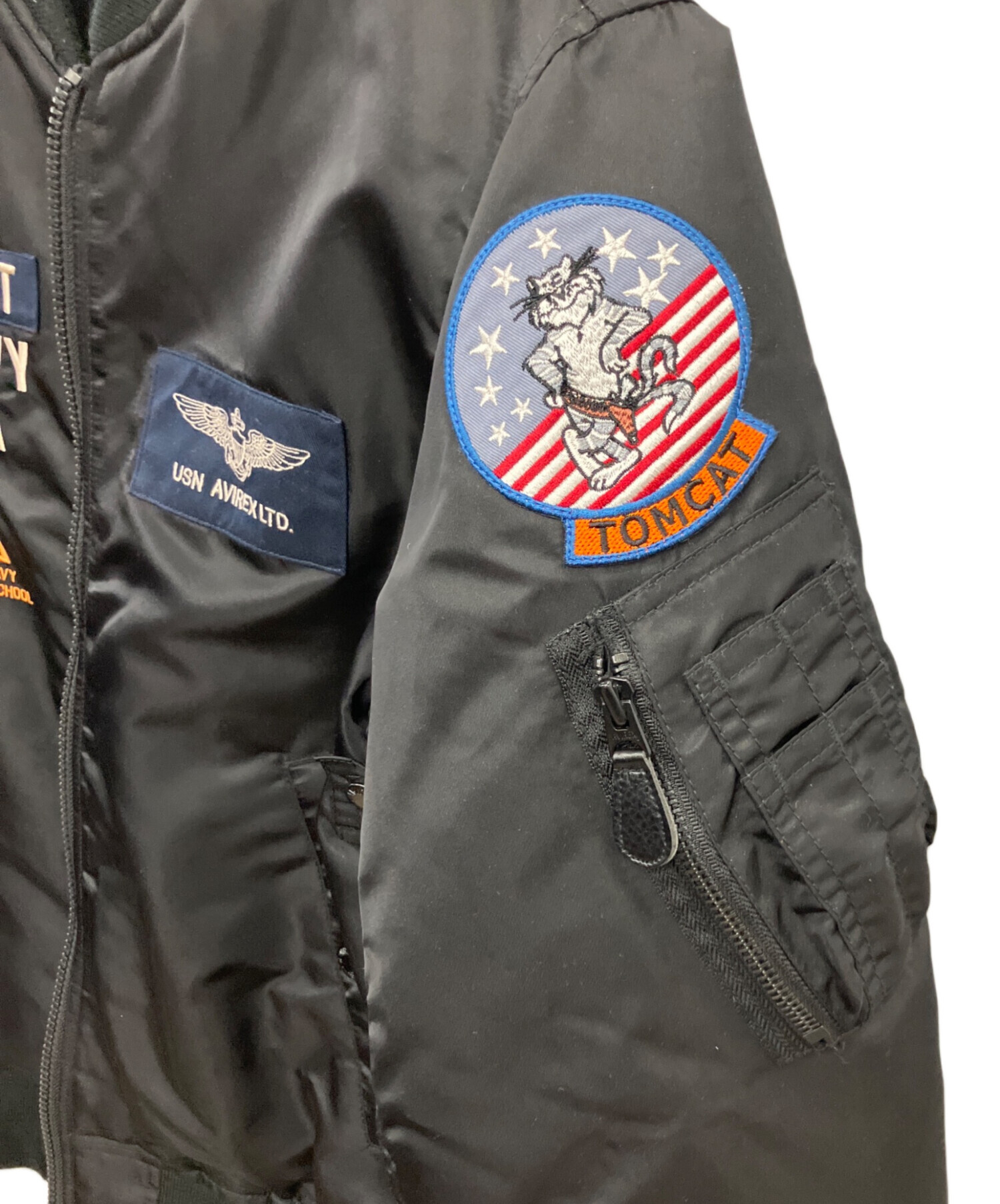 中古・古着通販】AVIREX (アヴィレックス) MA-1ジャケット ブラック