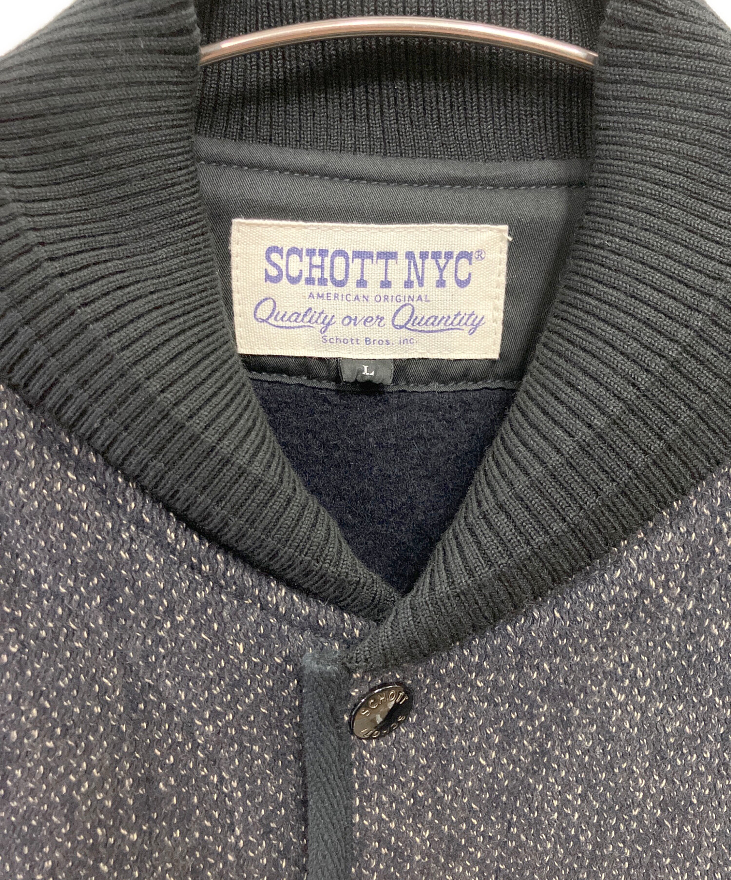 中古・古着通販】Schott (ショット) スタジャン ネイビー サイズ:L