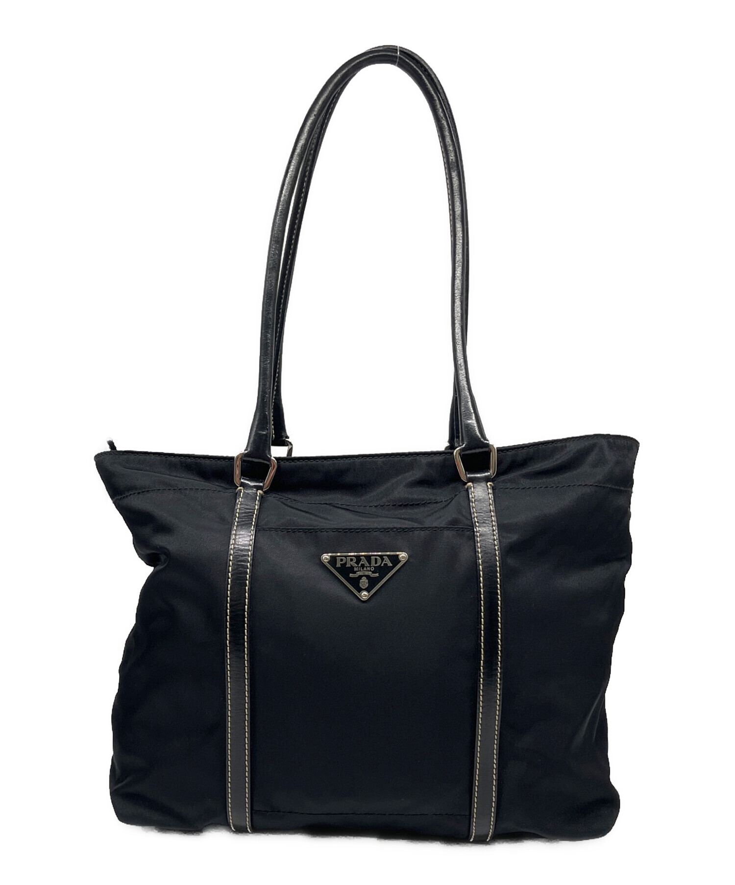 【美品】PRADA ナイロン ビジネスバッグ ハンドバッグ トートバッグ 黒色 中古・古着通販】PRADA (プラダ) ナイロントートバッグ ブラック