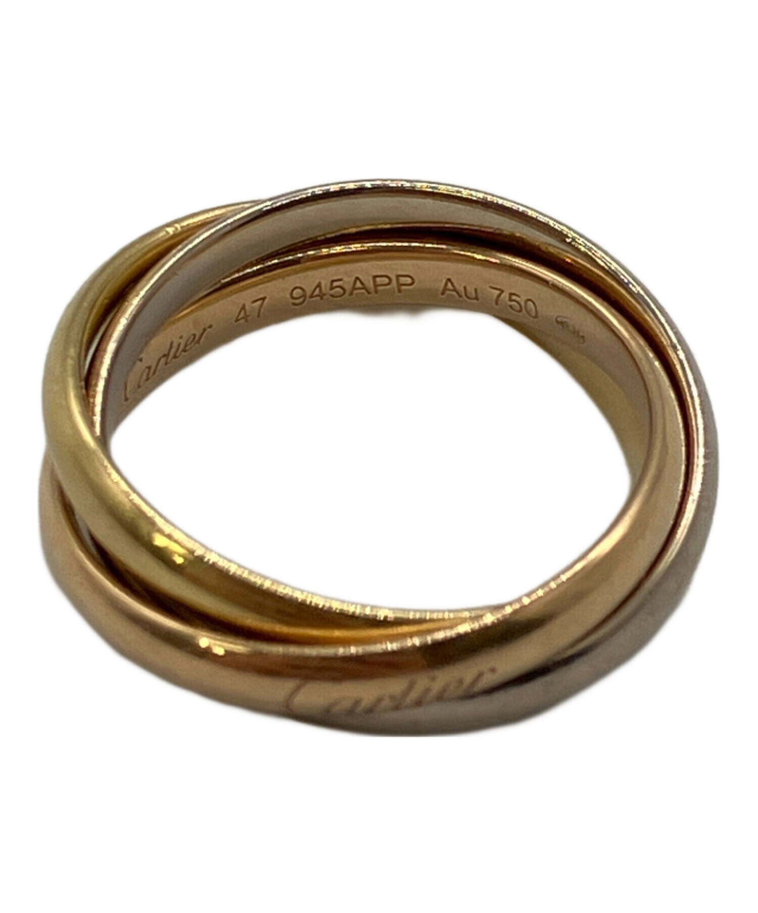 【中古】(カルティエ) CARTIER トリニティ キャップ式 CARTIER カルティエ トリニティ 1998年 Xmas限定 #47 リング・指輪 K18