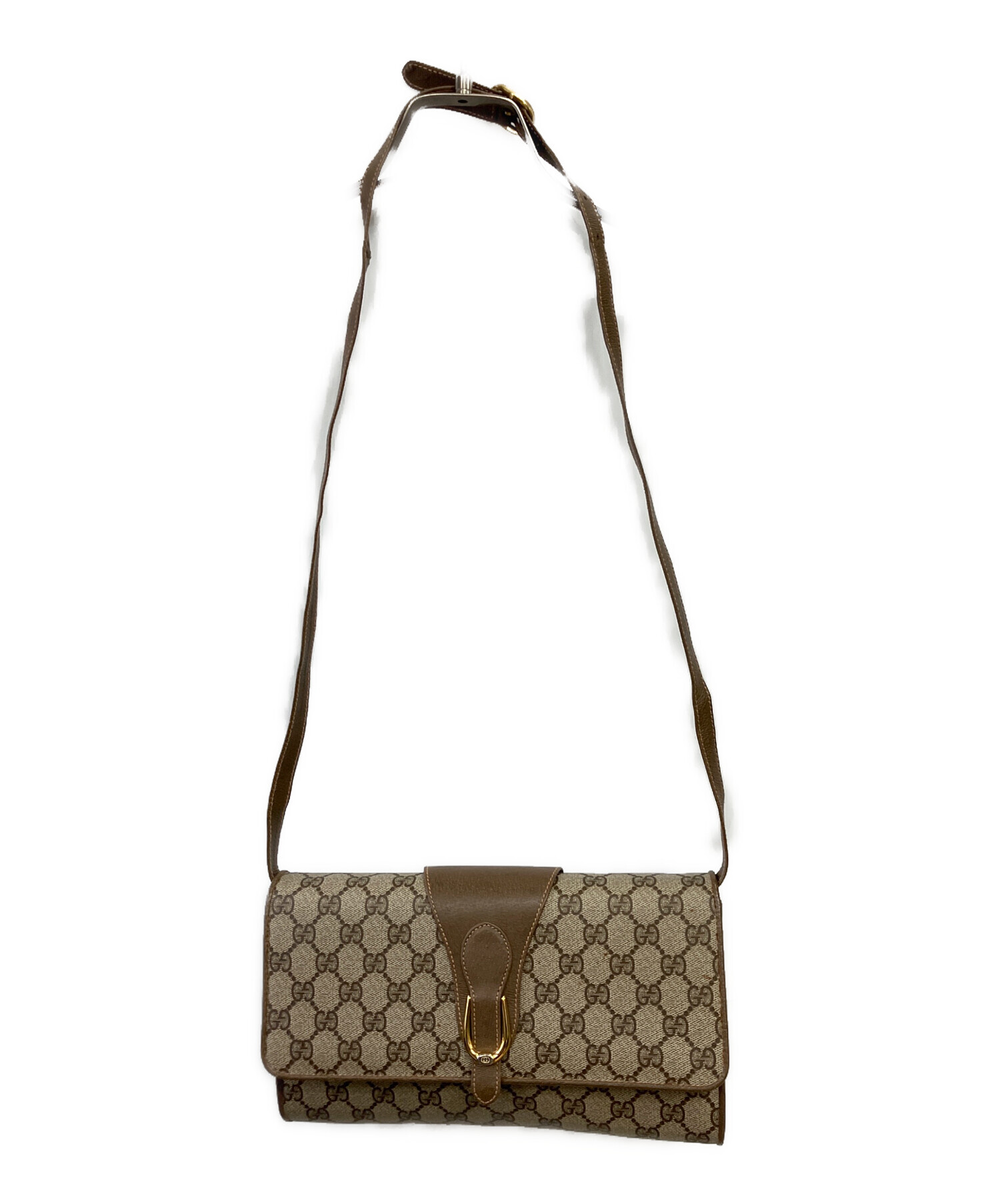 GUCCI グッチ 古本 中古・古着通販】GUCCI (グッチ) ボストンバッグ ベージュ×ブラウン