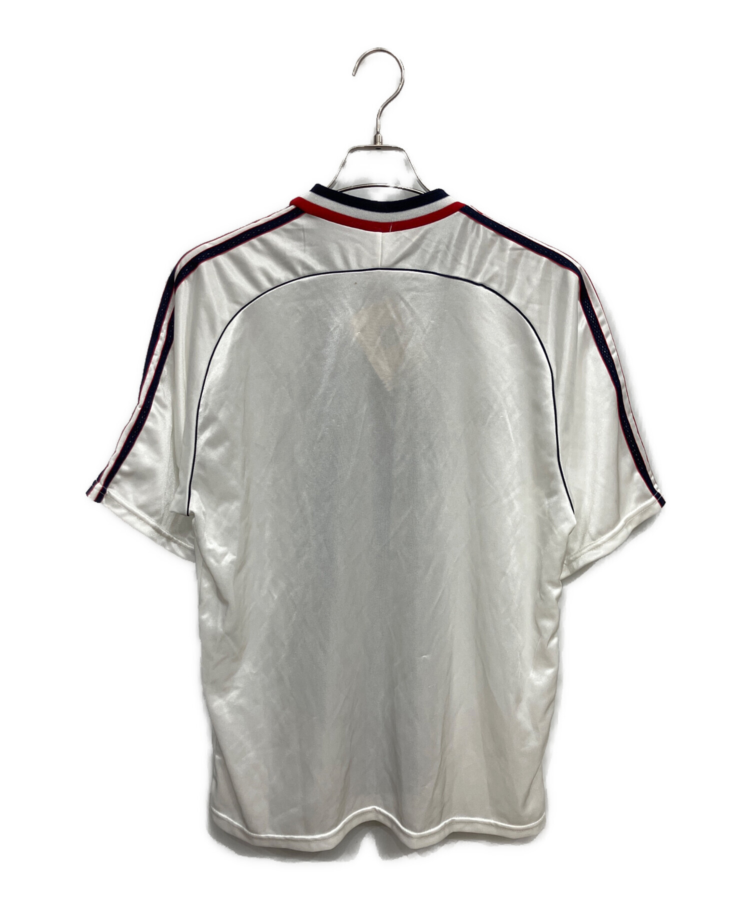 中古・古着通販】adidas (アディダス) ゲームシャツ ホワイト×ネイビー