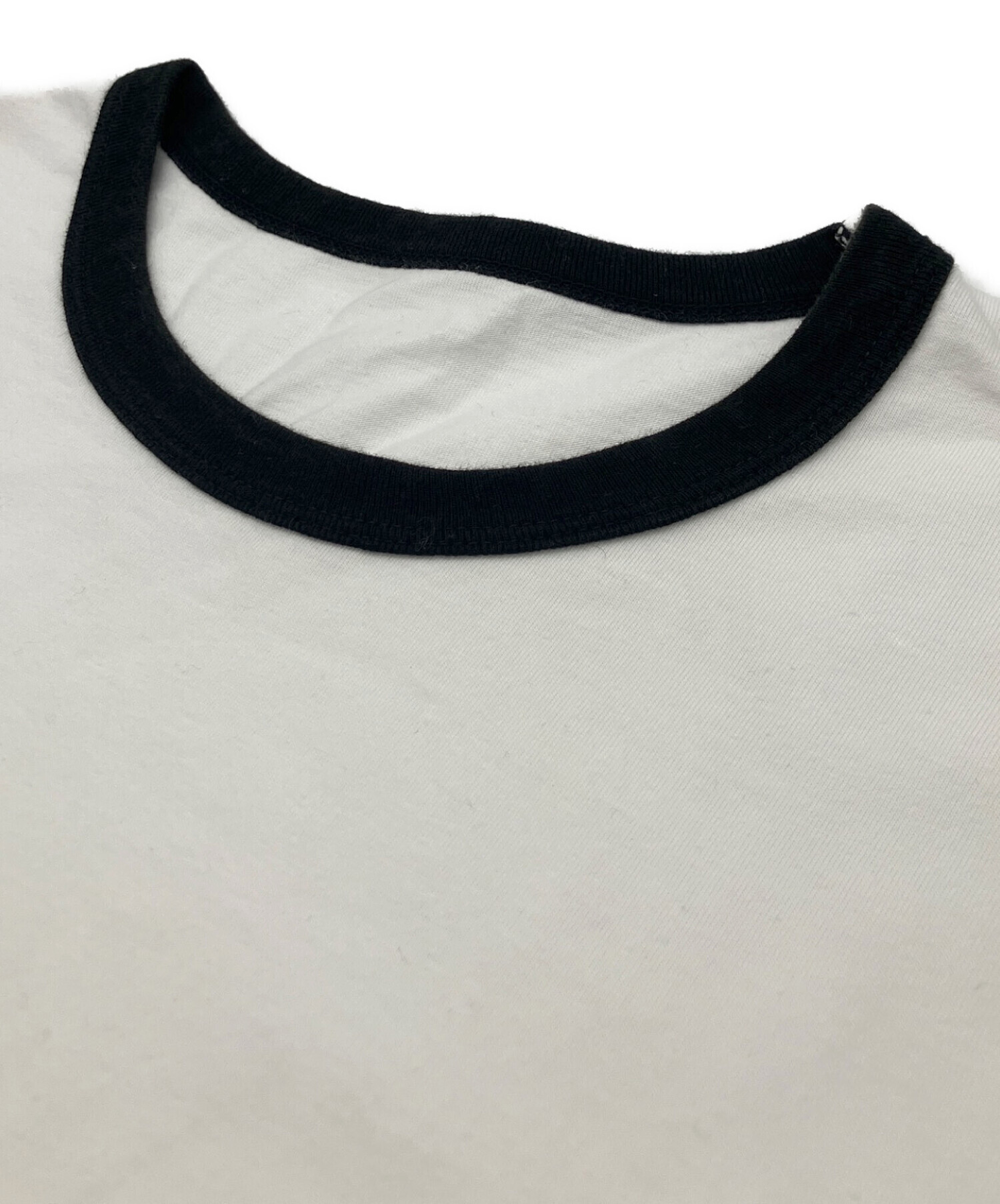 中古・古着通販】ENNOY (エンノイ) 刺繍リンガーTシャツ ホワイト