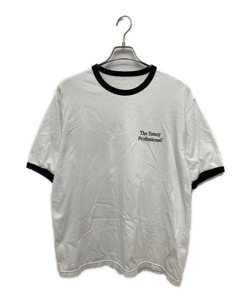 中古・古着通販】ENNOY (エンノイ) 刺繍リンガーTシャツ ホワイト