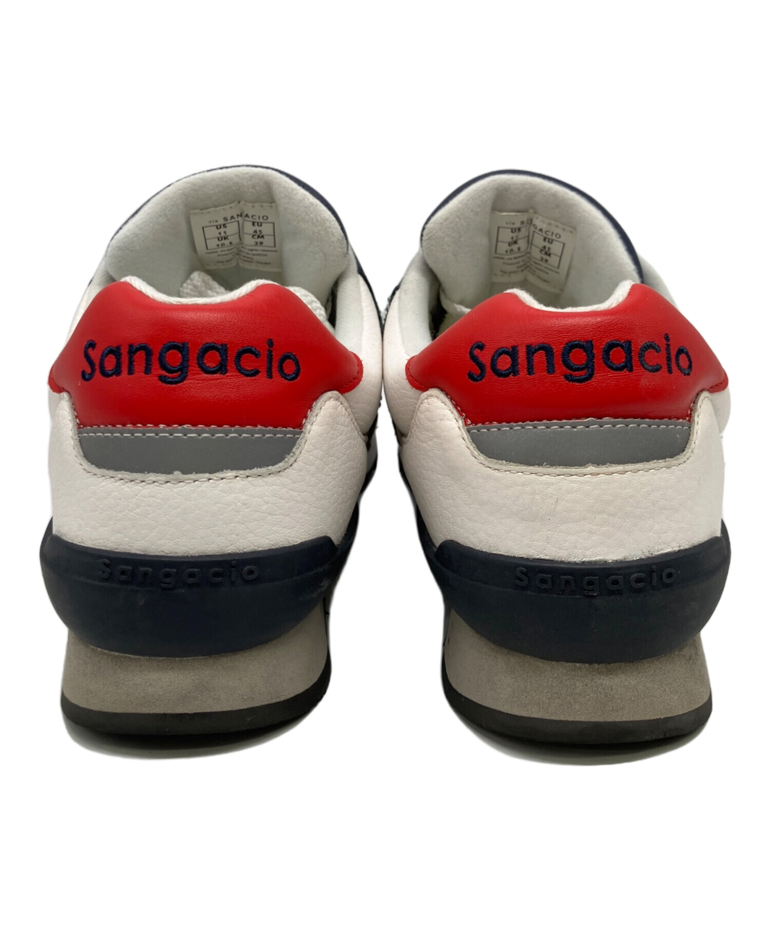 Sangacio ホワイト/ネイビー/レッド スニーカー 中古・古着通販】Sangacio (サンガッチョ) スニーカー ネイビー