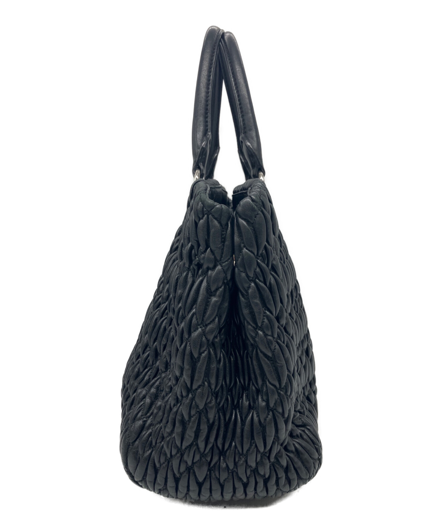 中古・古着通販】MIU MIU (ミュウミュウ) ナッパクリスタル ブラック 