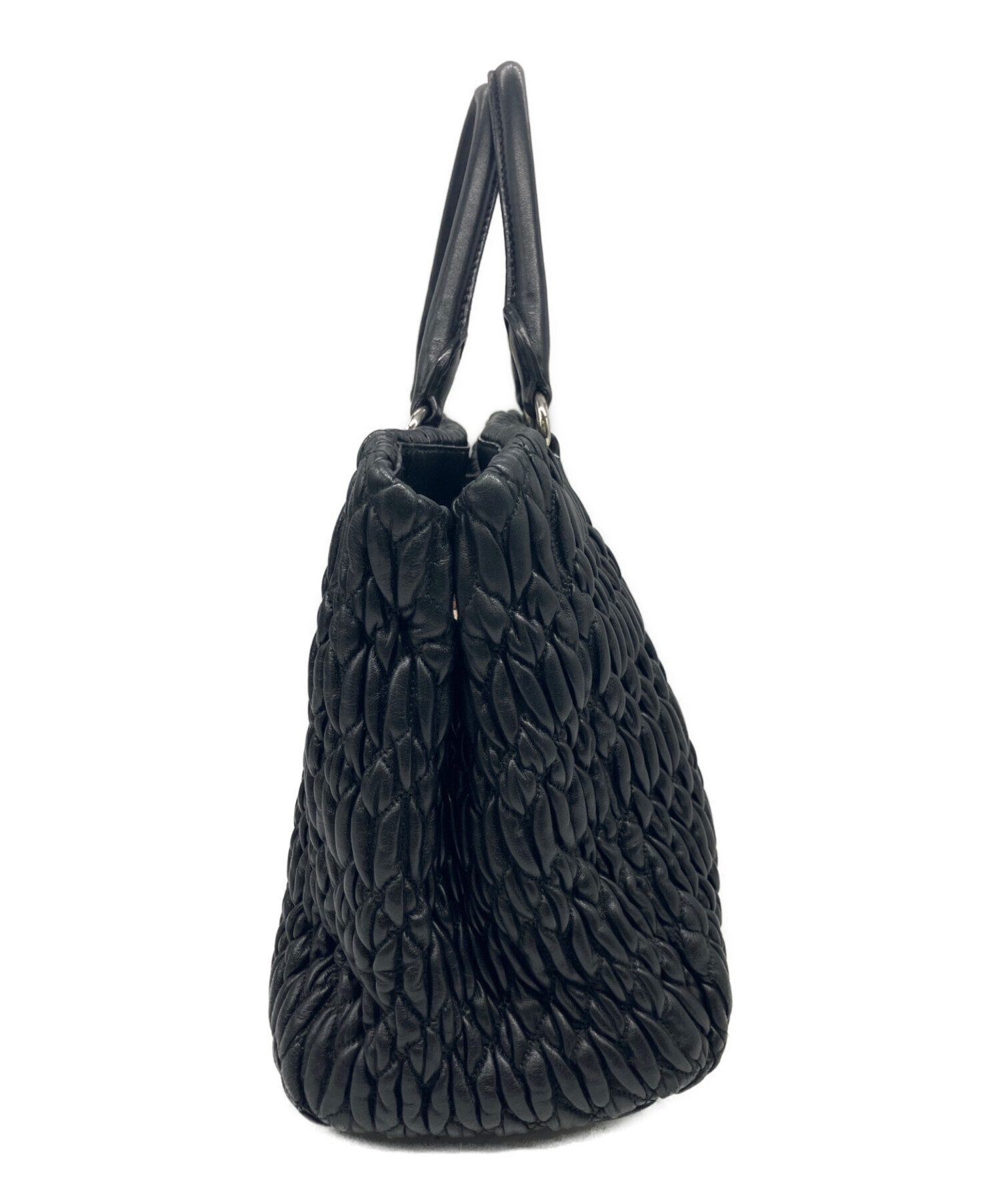 中古・古着通販】MIU MIU (ミュウミュウ) ナッパクリスタル ブラック 