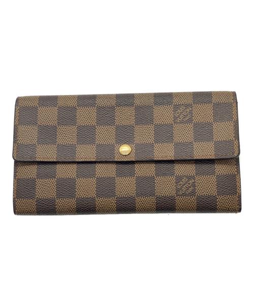 Louis Vuitton 長財布 ブラウン ブラック 中古・古着通販】LOUIS VUITTON (ルイ ヴィトン) 長財布 ブラウン