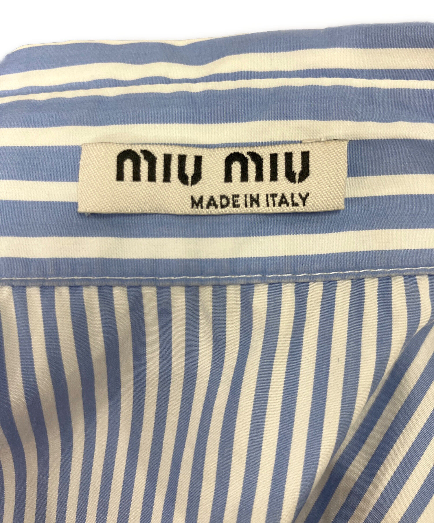 中古・古着通販】MIU MIU (ミュウミュウ) ノースリーブシャツ ブルー