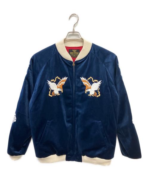 日曜限定値下げ‼︎HOUSTON スカジャン X-LARGE ネイビー 中古・古着通販】HOUSTON (ヒューストン) スカジャン ネイビー サイズ