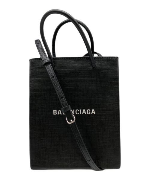 BALENCIAGA 2way ショルダーバッグ ブラック 中古・古着通販】BALENCIAGA (バレンシアガ) 2WAYショルダーバッグ